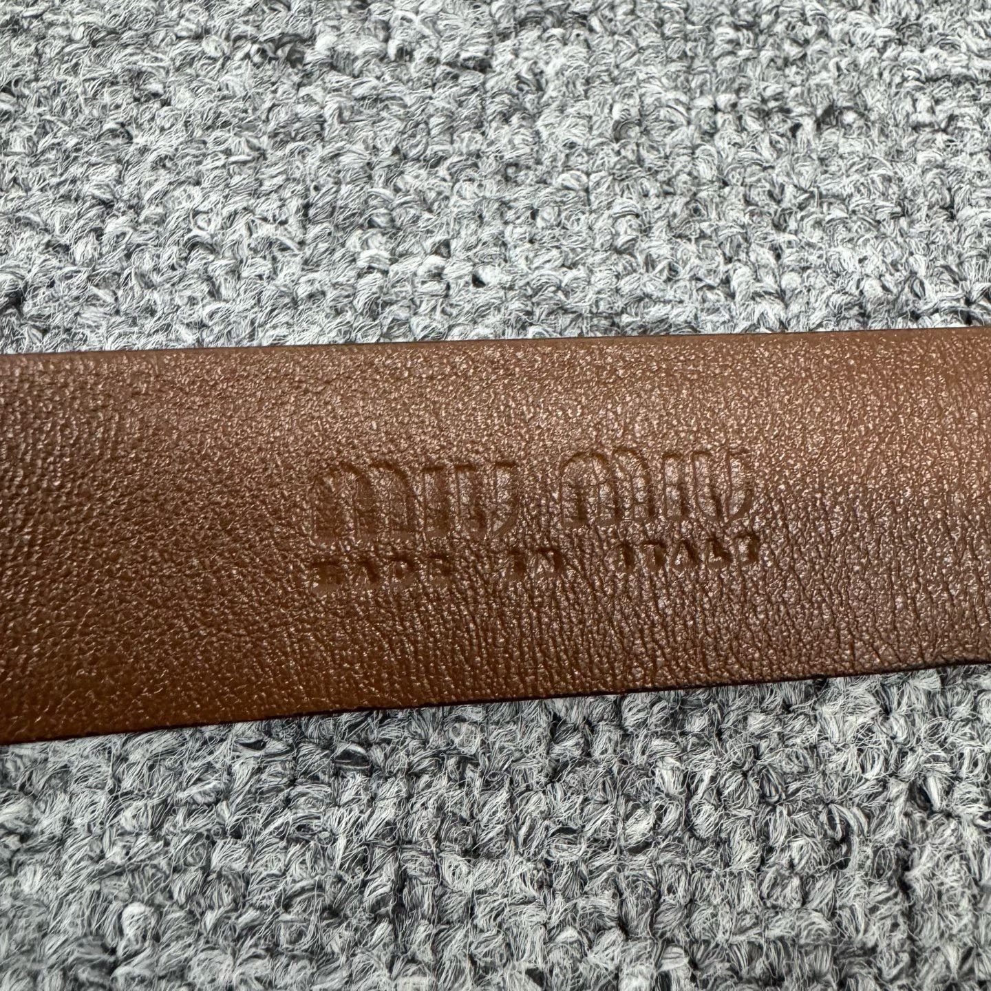 Miu Miu Miu Miu Vintage Gold Buckle Brown Belt Size ONE SIZE - 7 Thumbnail