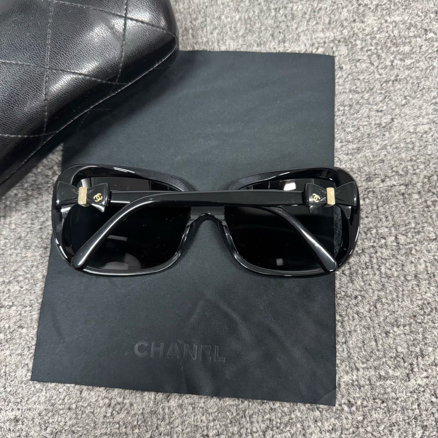 Chanel Chanel Black Square Double C Sunglasses Size ONE SIZE - 3 Thumbnail
