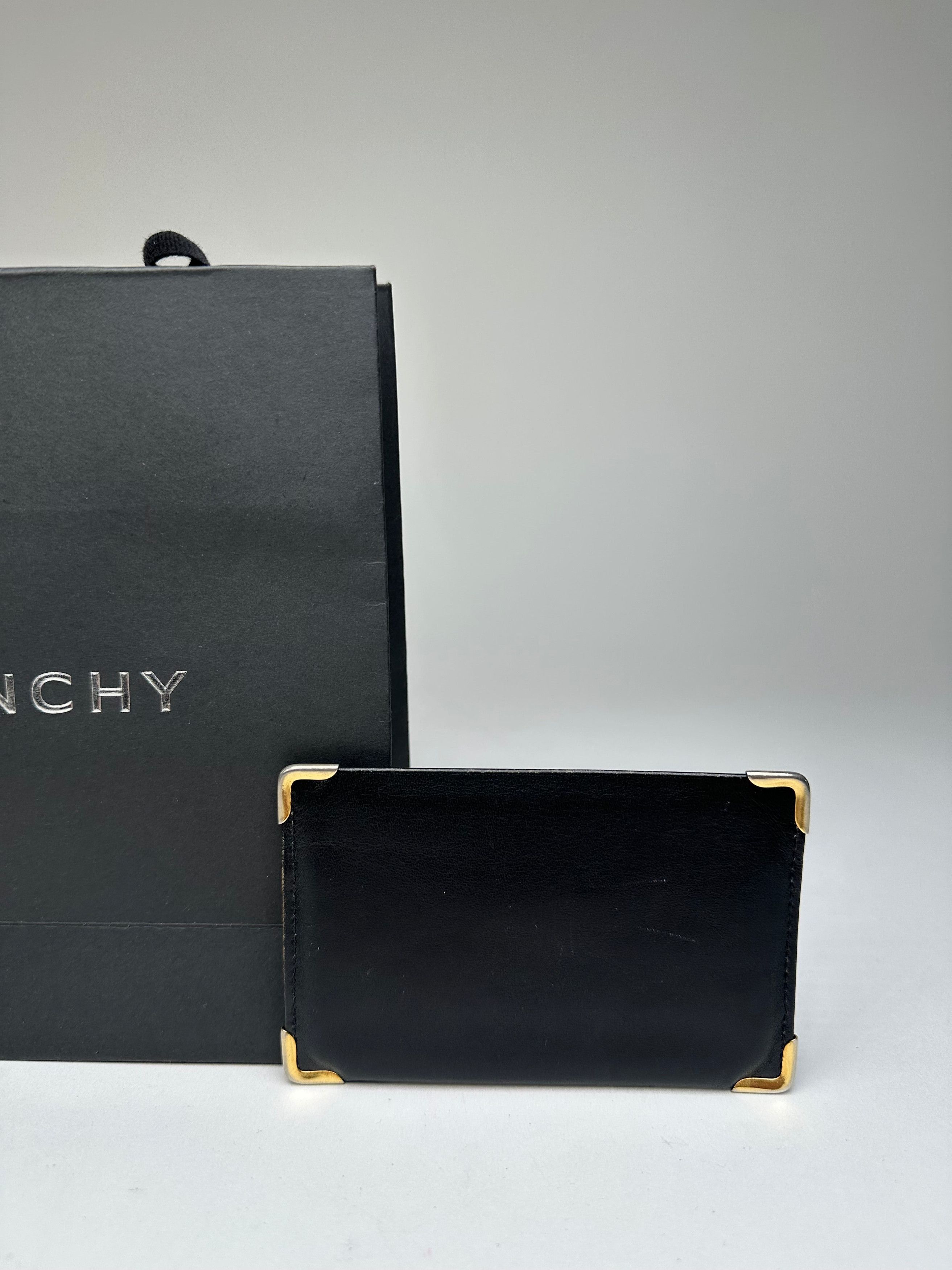 Givenchy Vintage Leather Card Holder Black Size ONE SIZE - 10 Thumbnail