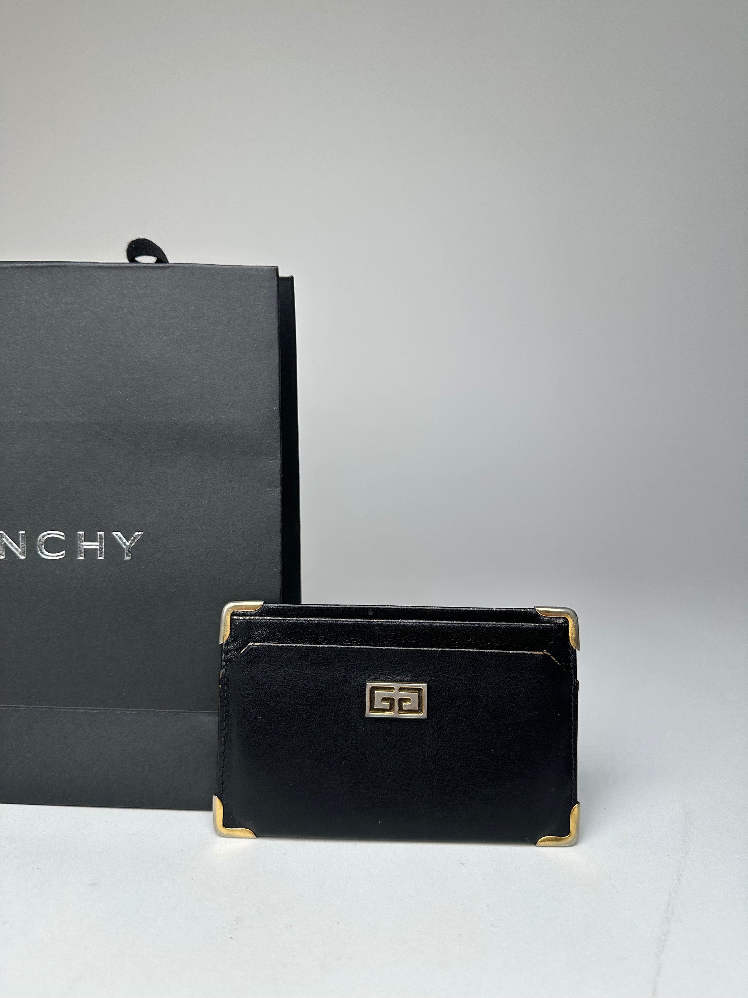 Givenchy Vintage Leather Card Holder Black Size ONE SIZE - 7 Thumbnail
