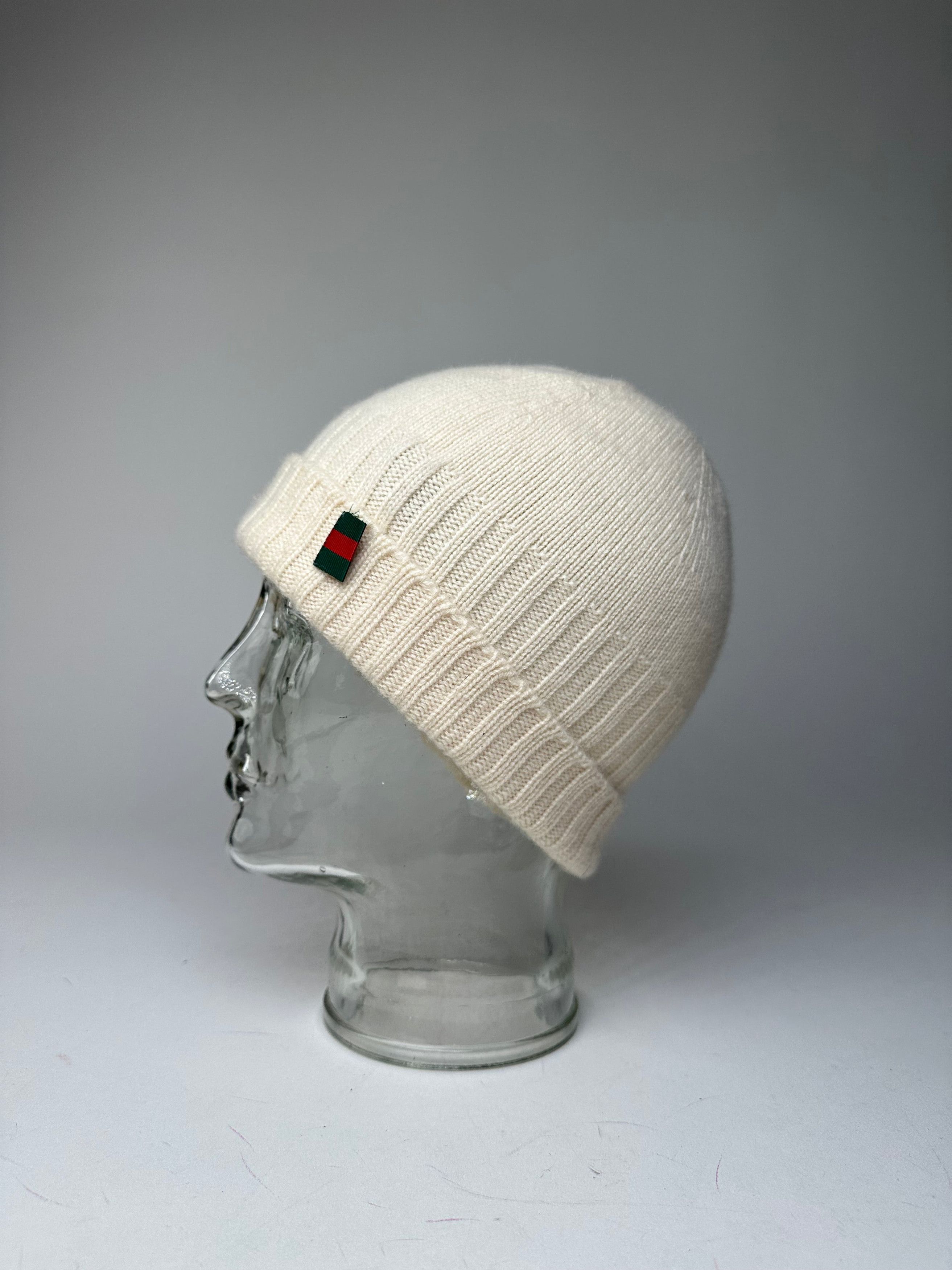 Gucci Vintage Cashmere Beanie M Cream Size ONE SIZE - 8 Thumbnail