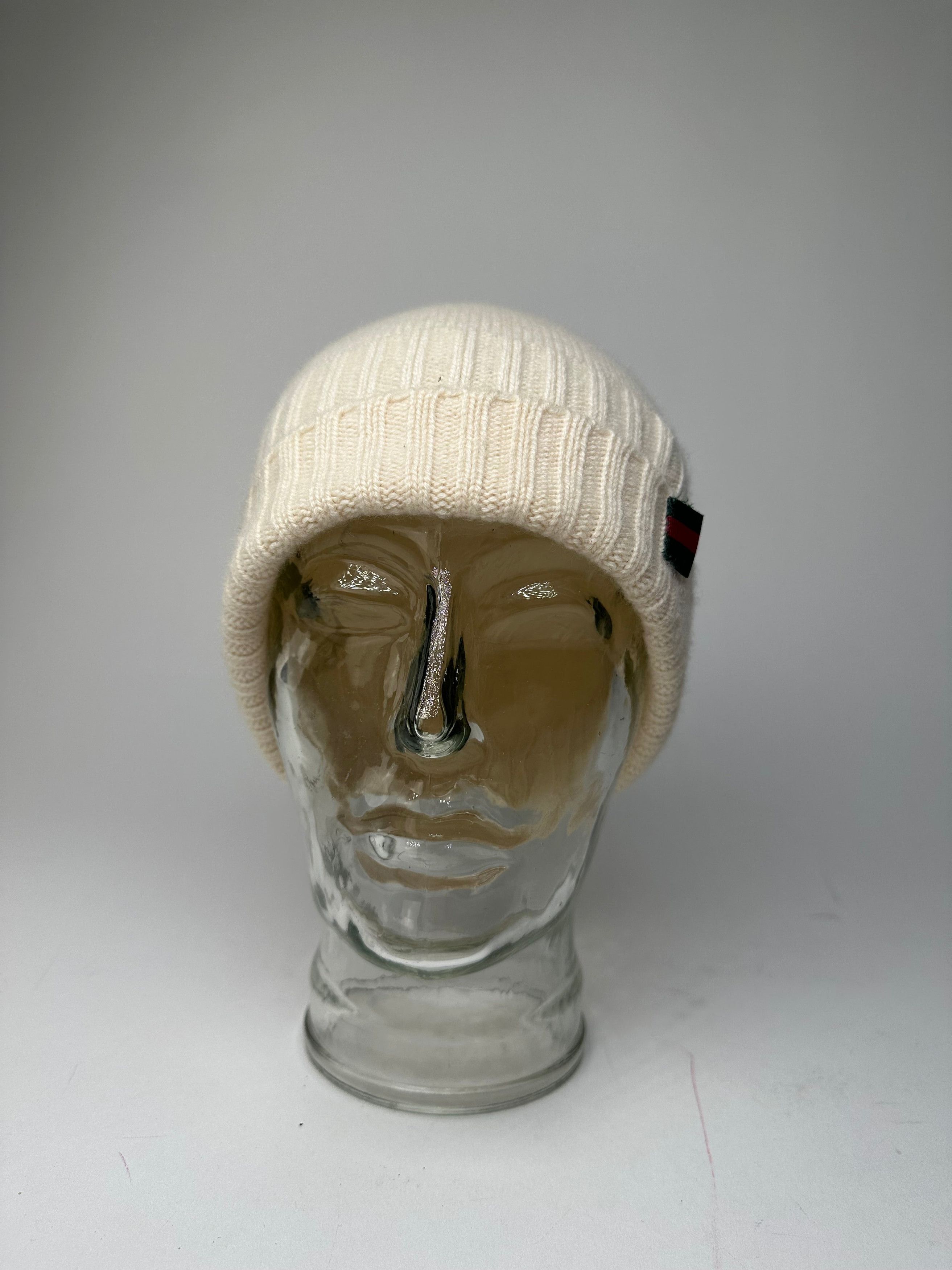 Gucci Vintage Cashmere Beanie M Cream Size ONE SIZE - 9 Thumbnail