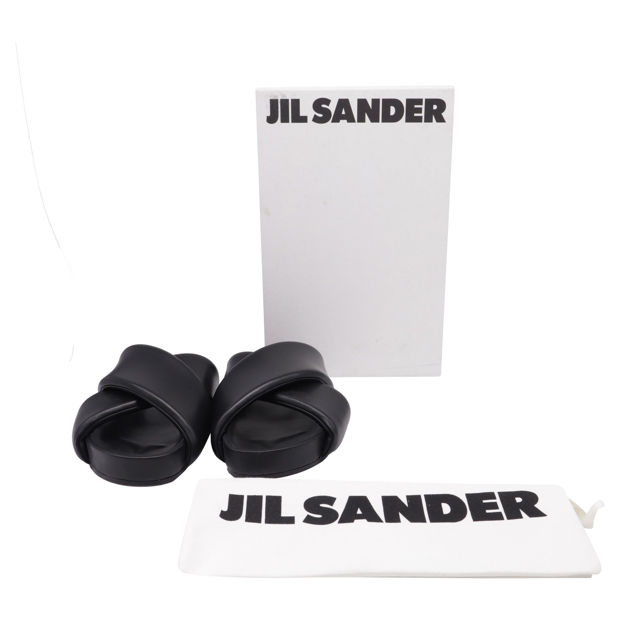 Jil Sander Jil Sander Padded Cross Strap Slide Sandals in Black Leathe Size US 12 / IT 42 - 8 Thumbnail