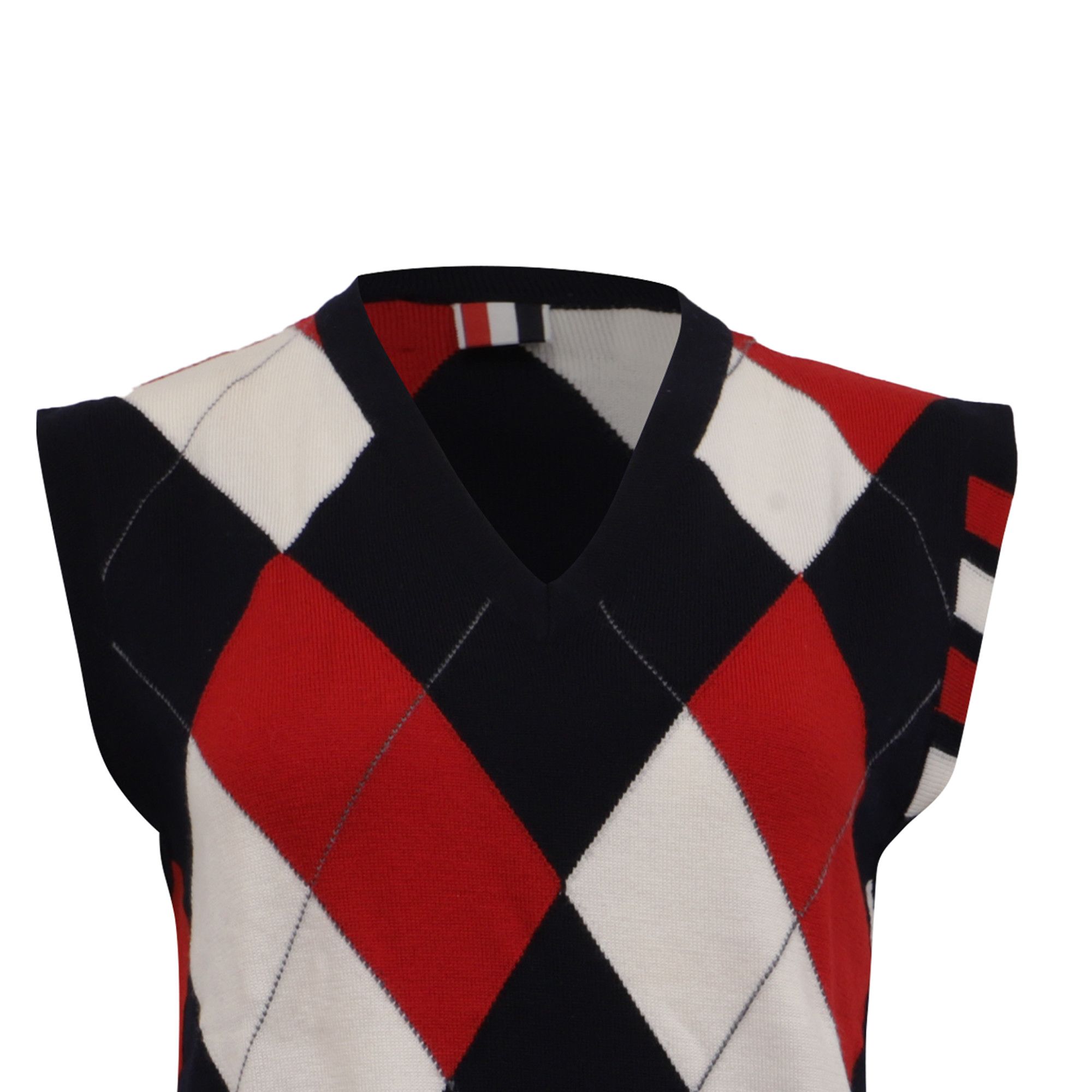 Thom Browne Thom Browne 4-Bar Argyle Vest Sweater in Multicolor Wool Size US L / EU 52-54 / 3 - 2 Thumbnail