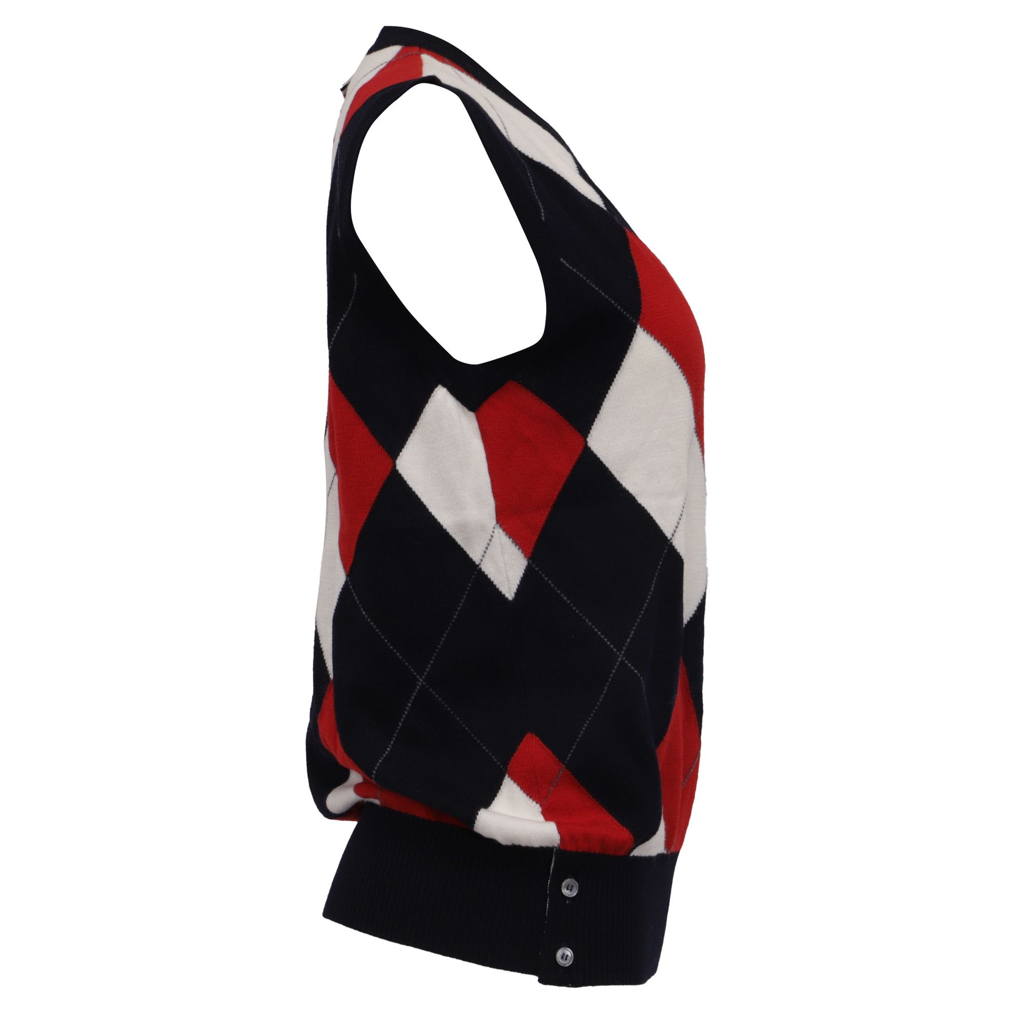 Thom Browne Thom Browne 4-Bar Argyle Vest Sweater in Multicolor Wool Size US L / EU 52-54 / 3 - 3 Thumbnail