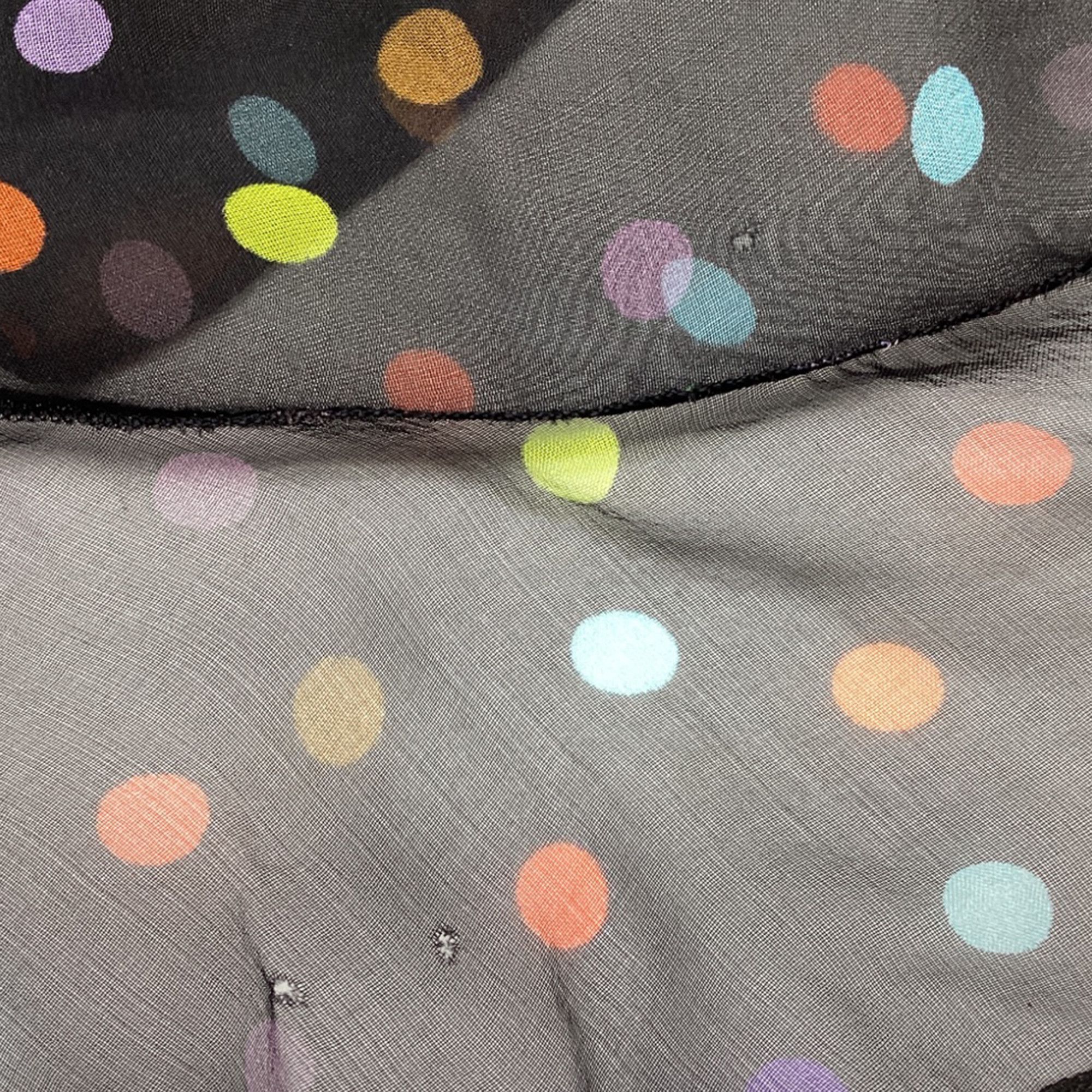 Givenchy Givenchy Polka Dot Ruffled Midi Dress in Black Silk Size XS / US 0-2 / IT 36-38 - 5 Thumbnail