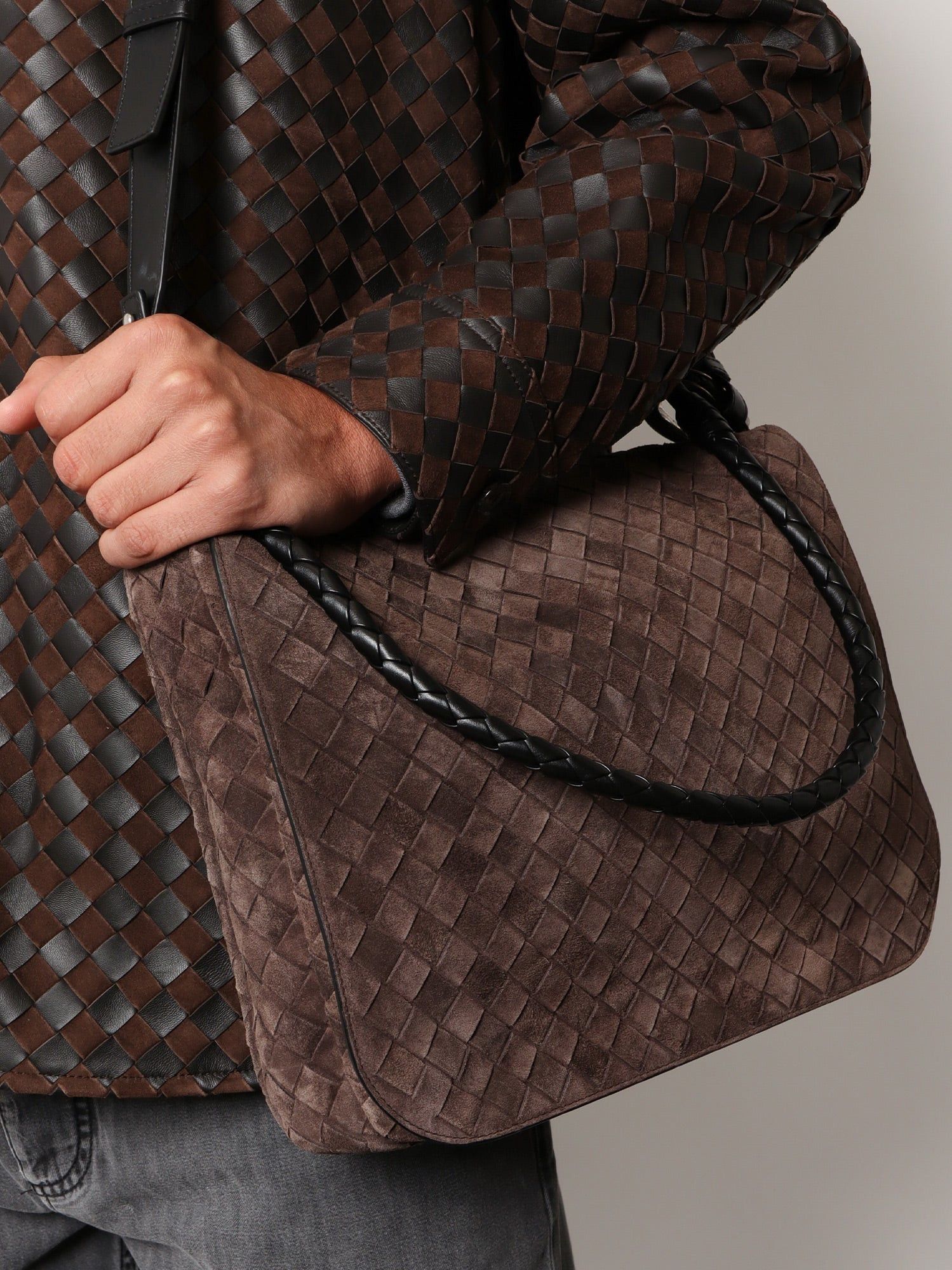 Bottega Veneta Intrecciato Suede Shoulder Bag Size ONE SIZE - 5 Thumbnail