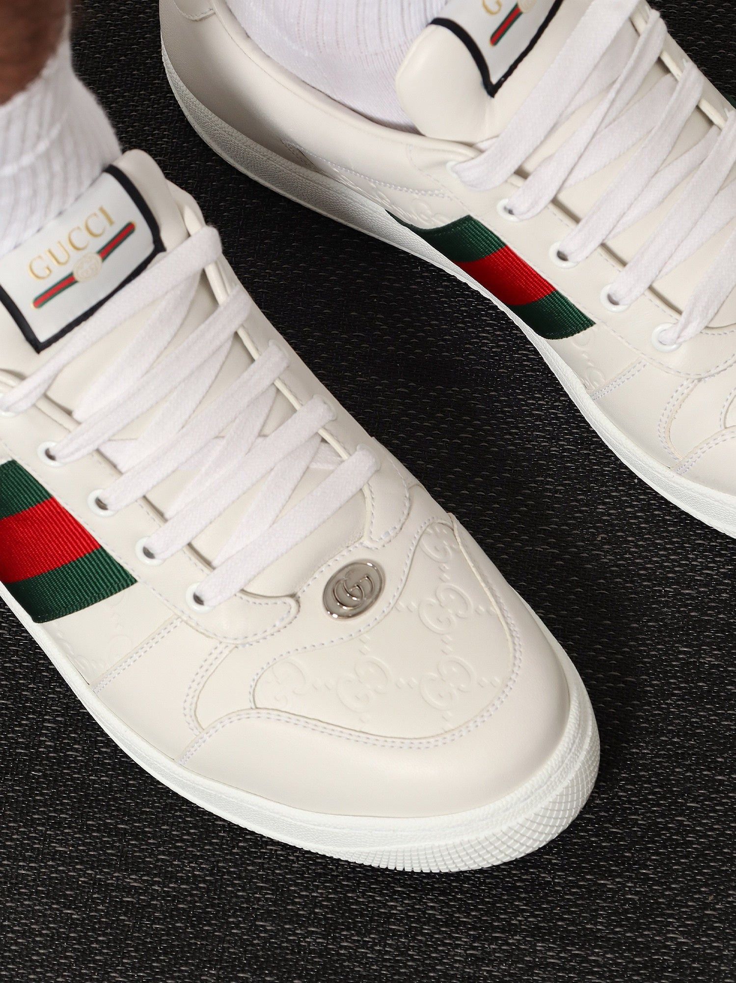 Gucci Screener Leather Sneakers Size US 10 / EU 43 - 2 Thumbnail