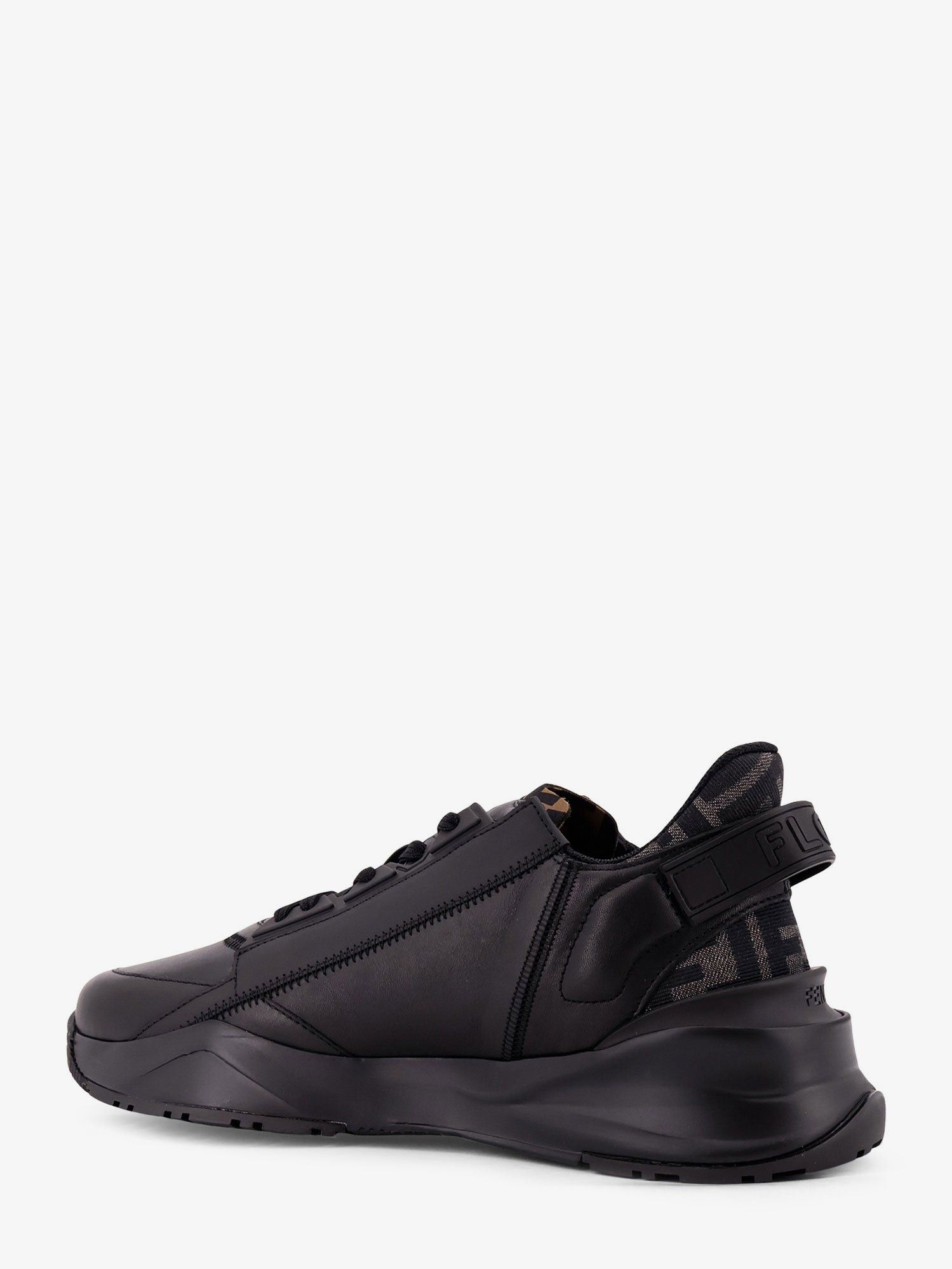 Fendi Leather Flow Sneakers With Ff Jacquard Fabric Inserts Size US 10 / EU 43 - 3 Thumbnail