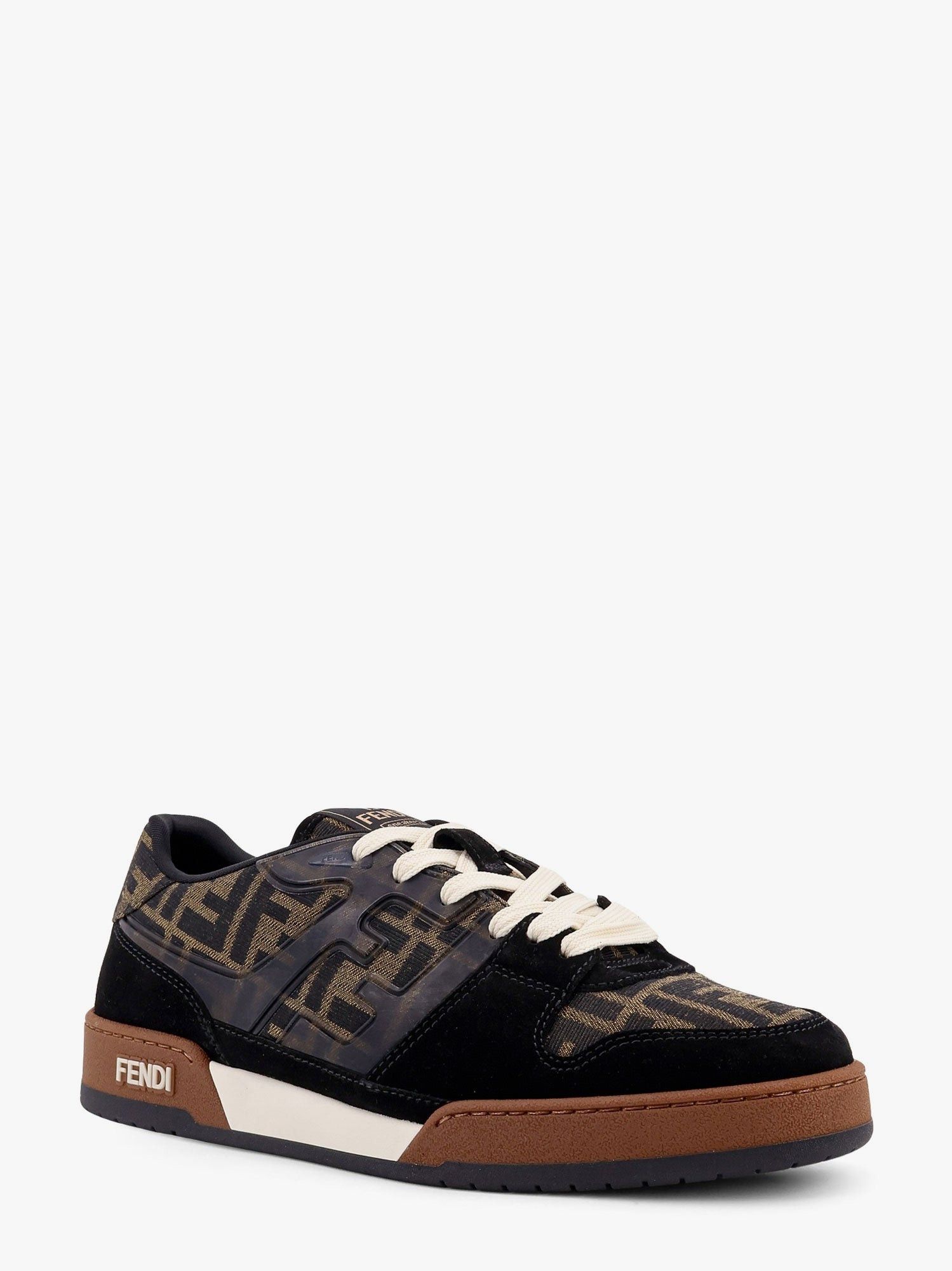 Fendi Fendi Match Ff Jacquard And Suede Sneakers Size US 7 / EU 40 - 2 Thumbnail
