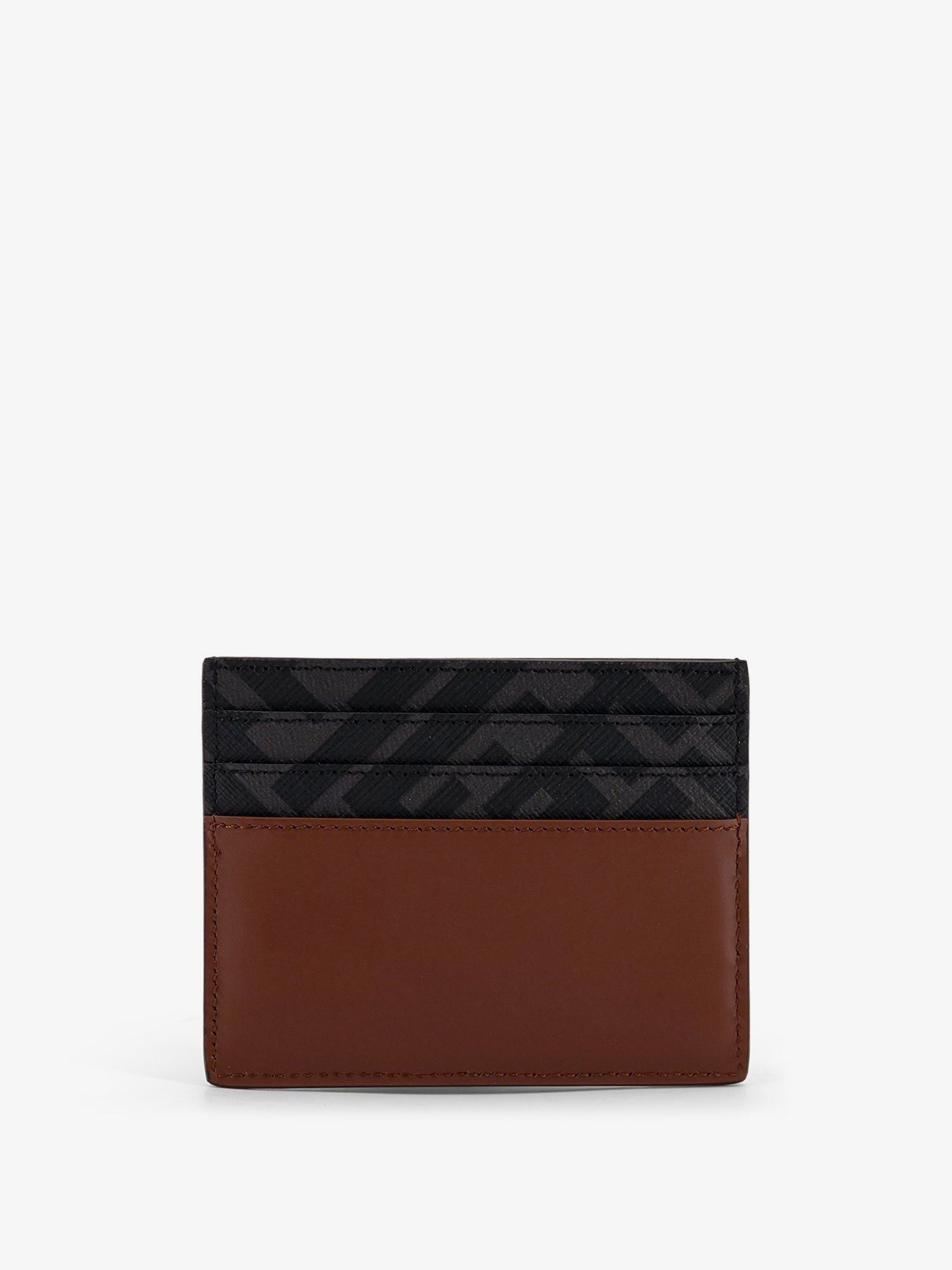 Fendi Leather And Ff Fabric Card Holder Size ONE SIZE - 2 Thumbnail