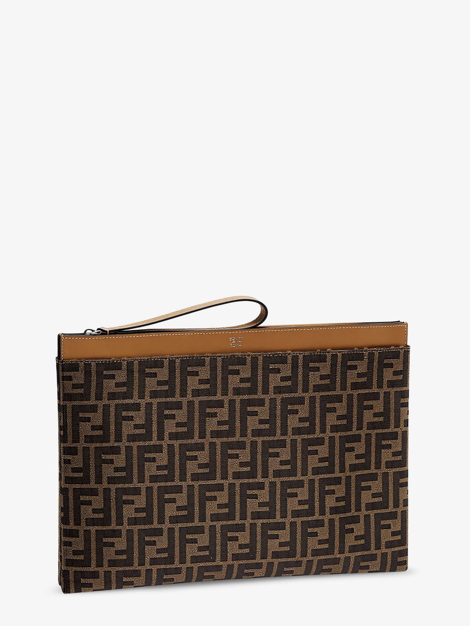 Fendi Ff Jacquard Fabric Flat Pouch Large Size ONE SIZE - 3 Thumbnail