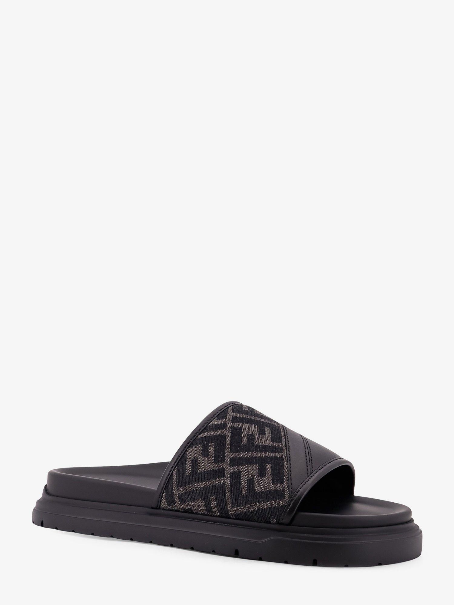 Fendi Low Leather Sandals With Ff Jacquard Insert Size US 6 / EU 39 - 2 Thumbnail