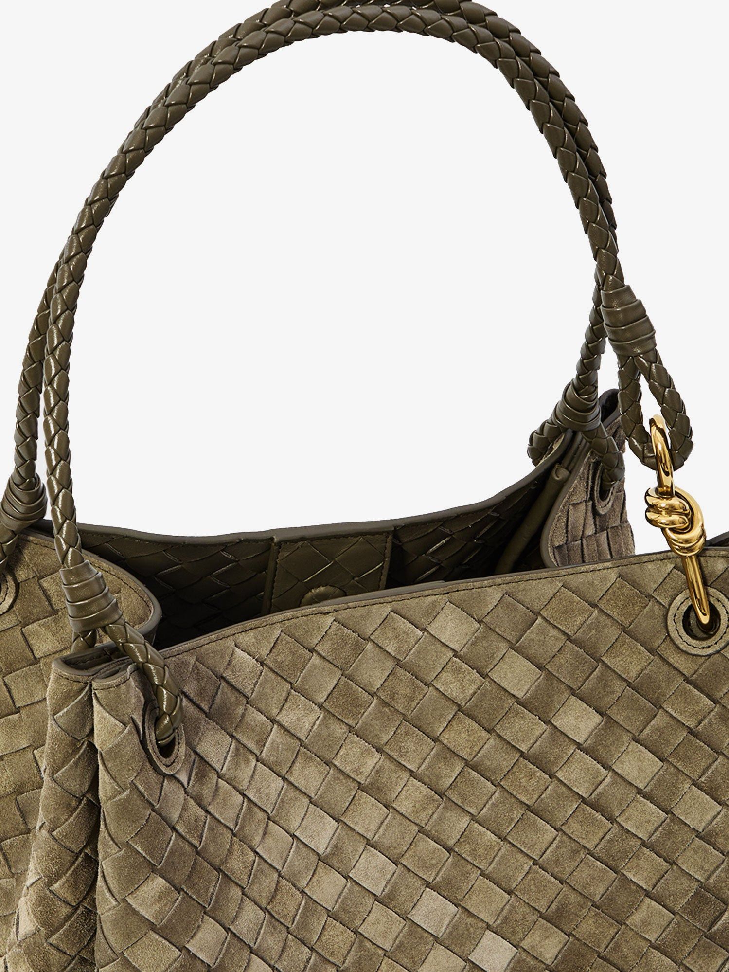 Bottega Veneta Parachute Large Suede Shoulder Bag Size ONE SIZE - 4 Thumbnail