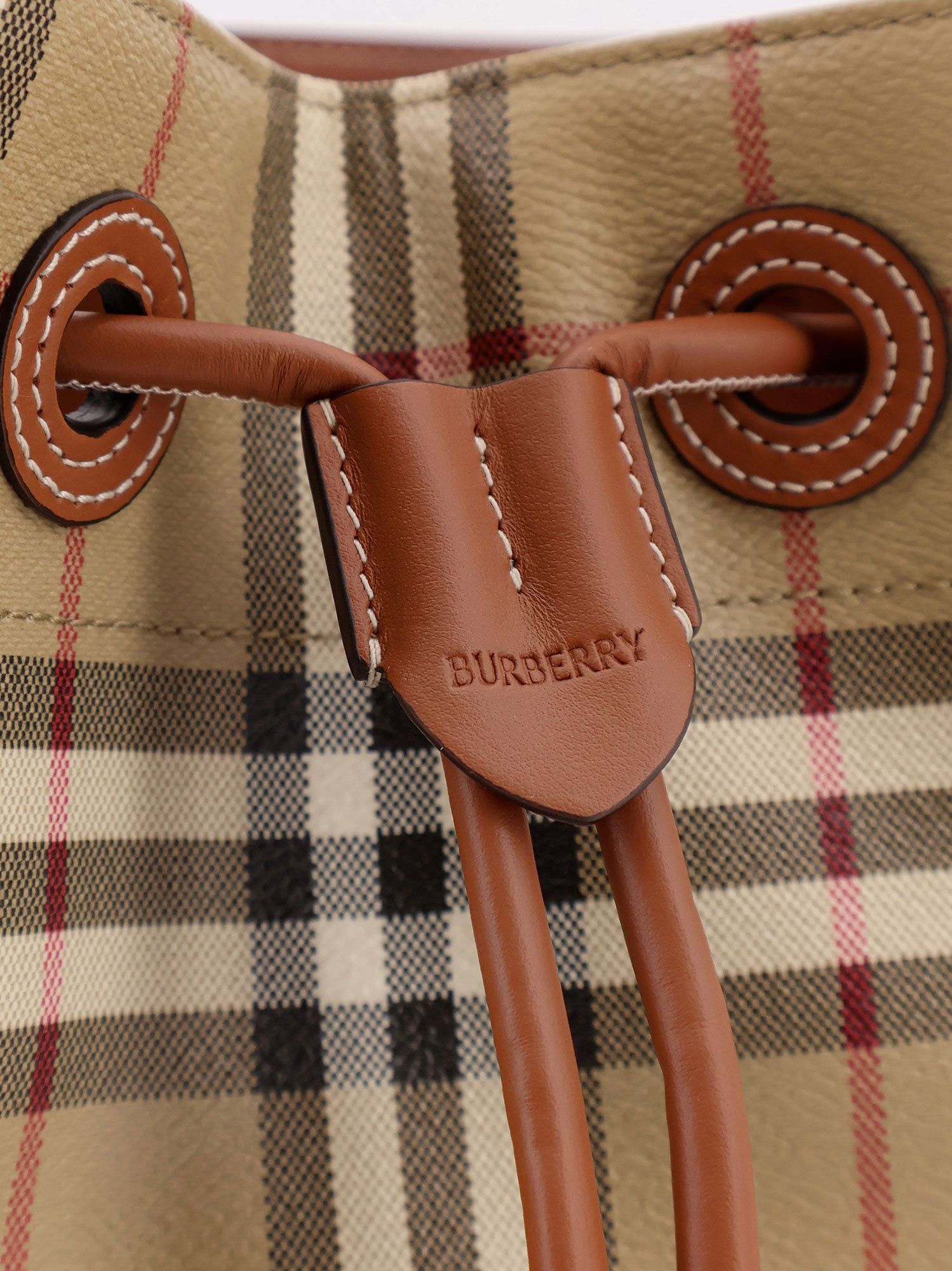 Burberry Coated Canvas Bucket Bag With Check Pattern Size ONE SIZE - 5 Thumbnail