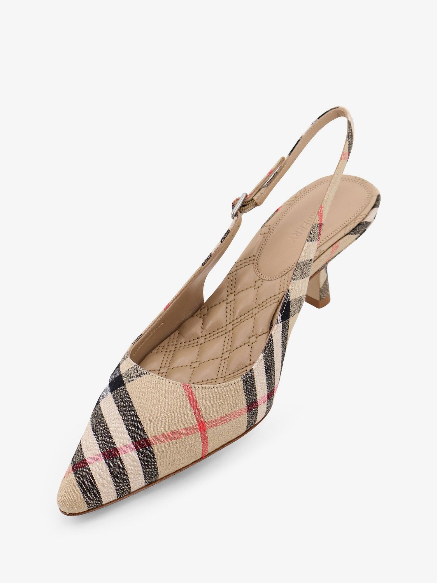 Burberry Dame Decollete With Check Motif Size US 7 / IT 37 - 4 Thumbnail