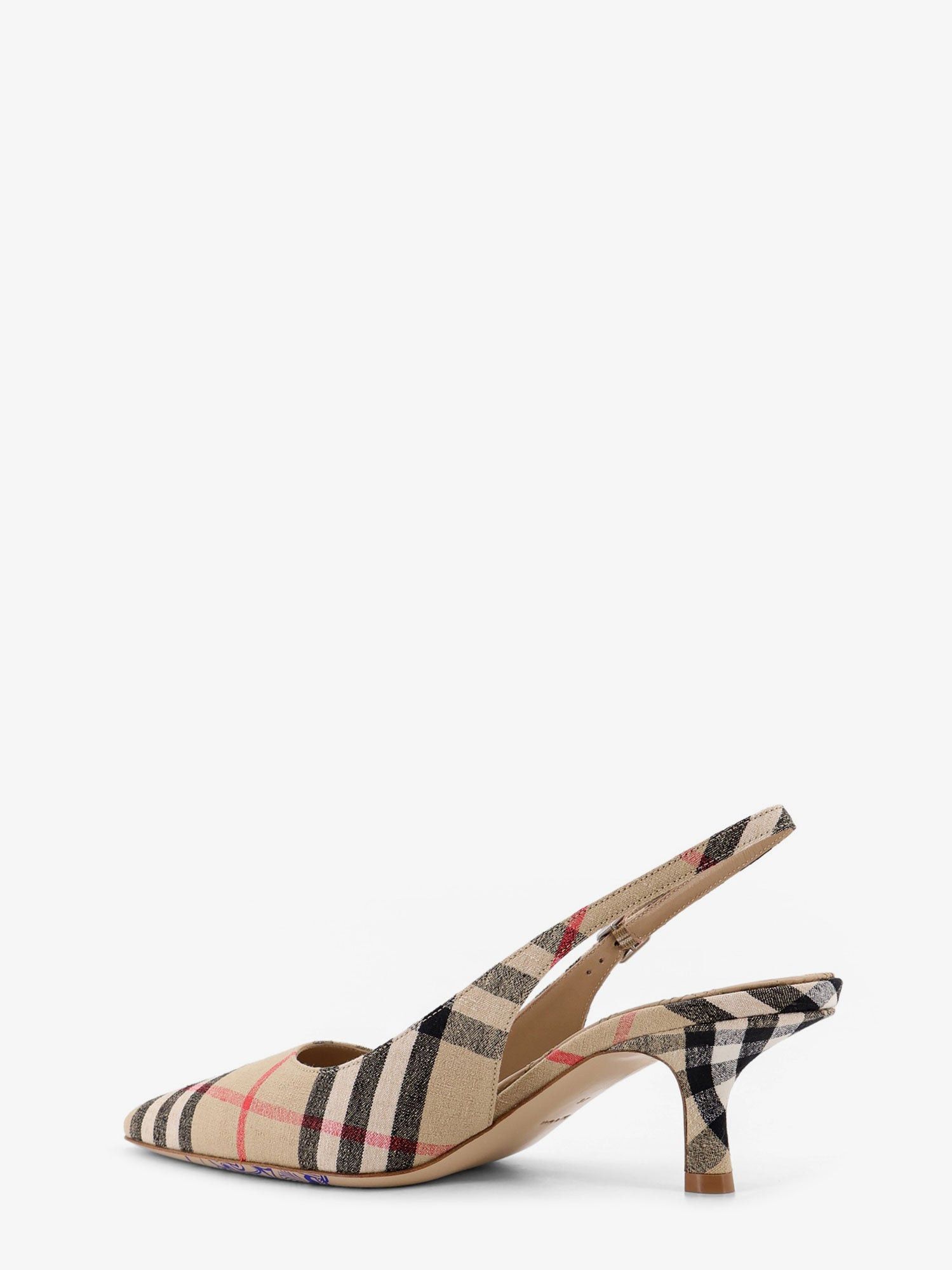 Burberry Dame Decollete With Check Motif Size US 8 / IT 38 - 3 Thumbnail