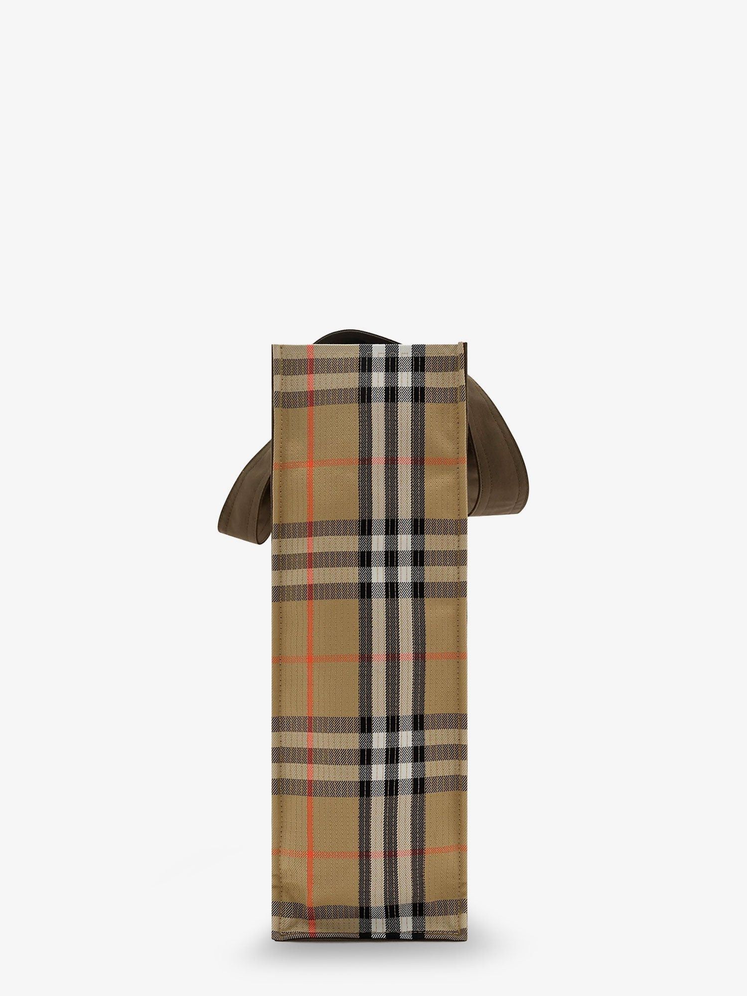 Burberry Tote Trench Check Canvas Shoulder Bag With Suede Logo Label On The Front Size ONE SIZE - 5 Thumbnail