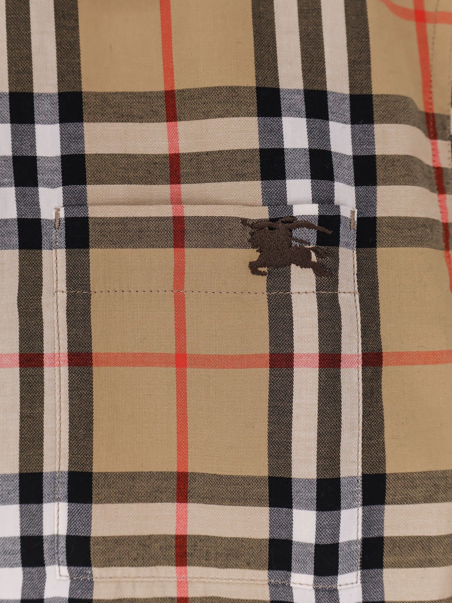 Burberry Emma Cotton Shirt With Check Pattern Size XS / US 0-2 / IT 36-38 - 3 Thumbnail