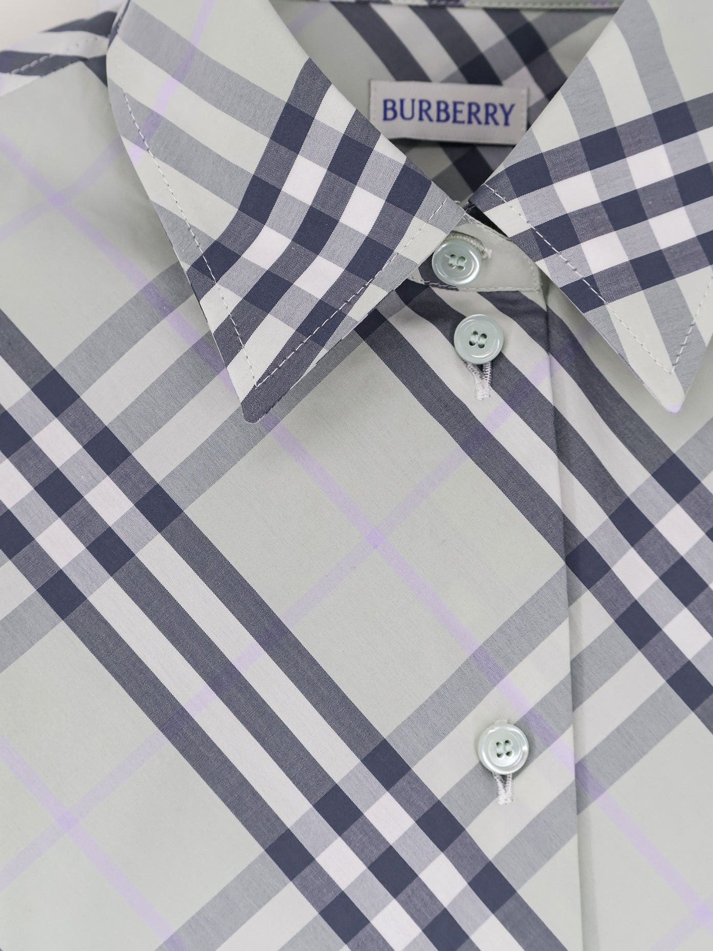 Burberry Emma Cotton Shirt With Check Pattern Size XXS / US 00 / IT 34 - 3 Thumbnail