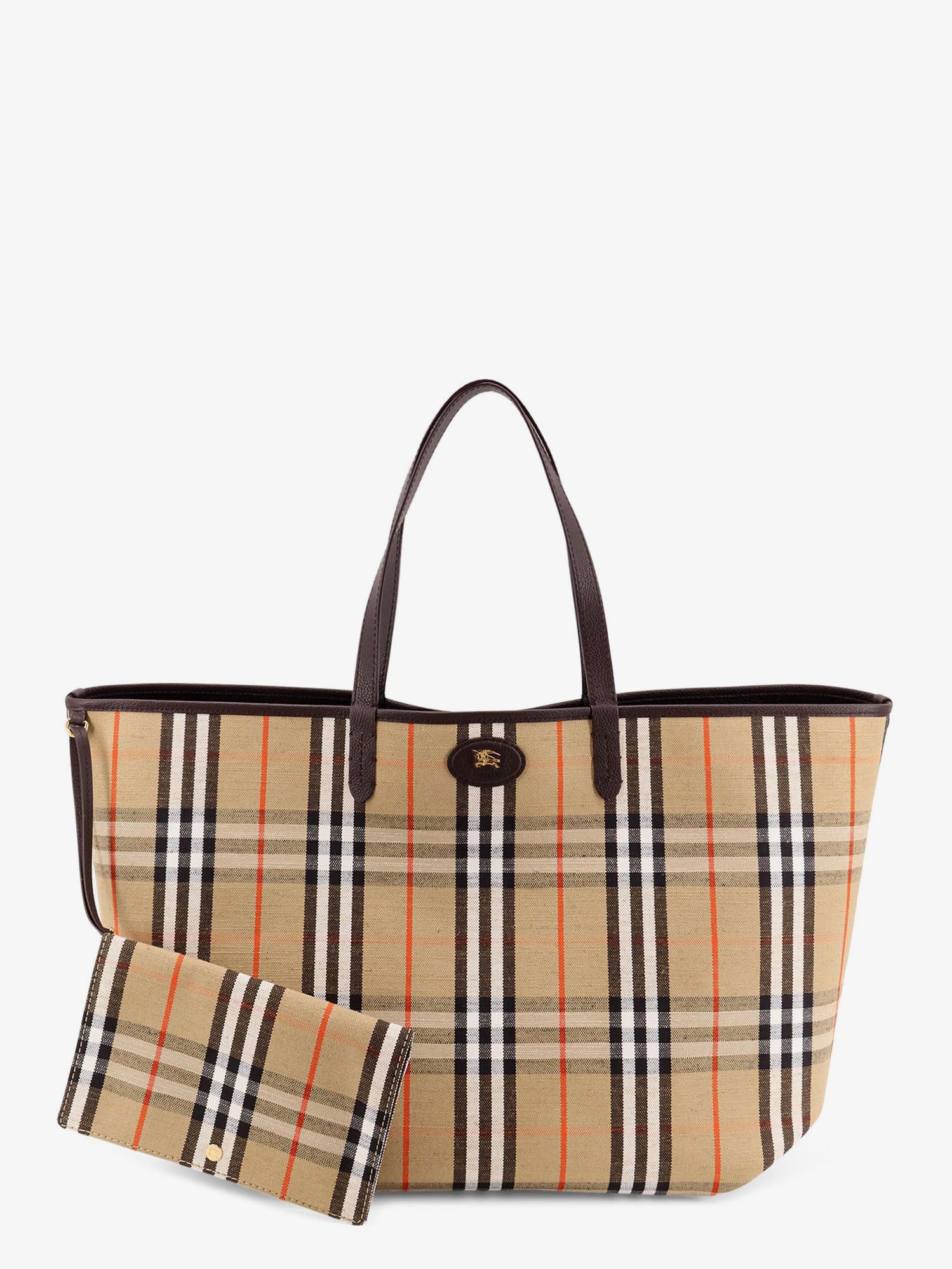 Burberry Reversible Shopping Bag With Check Pattern Size ONE SIZE - 4 Thumbnail