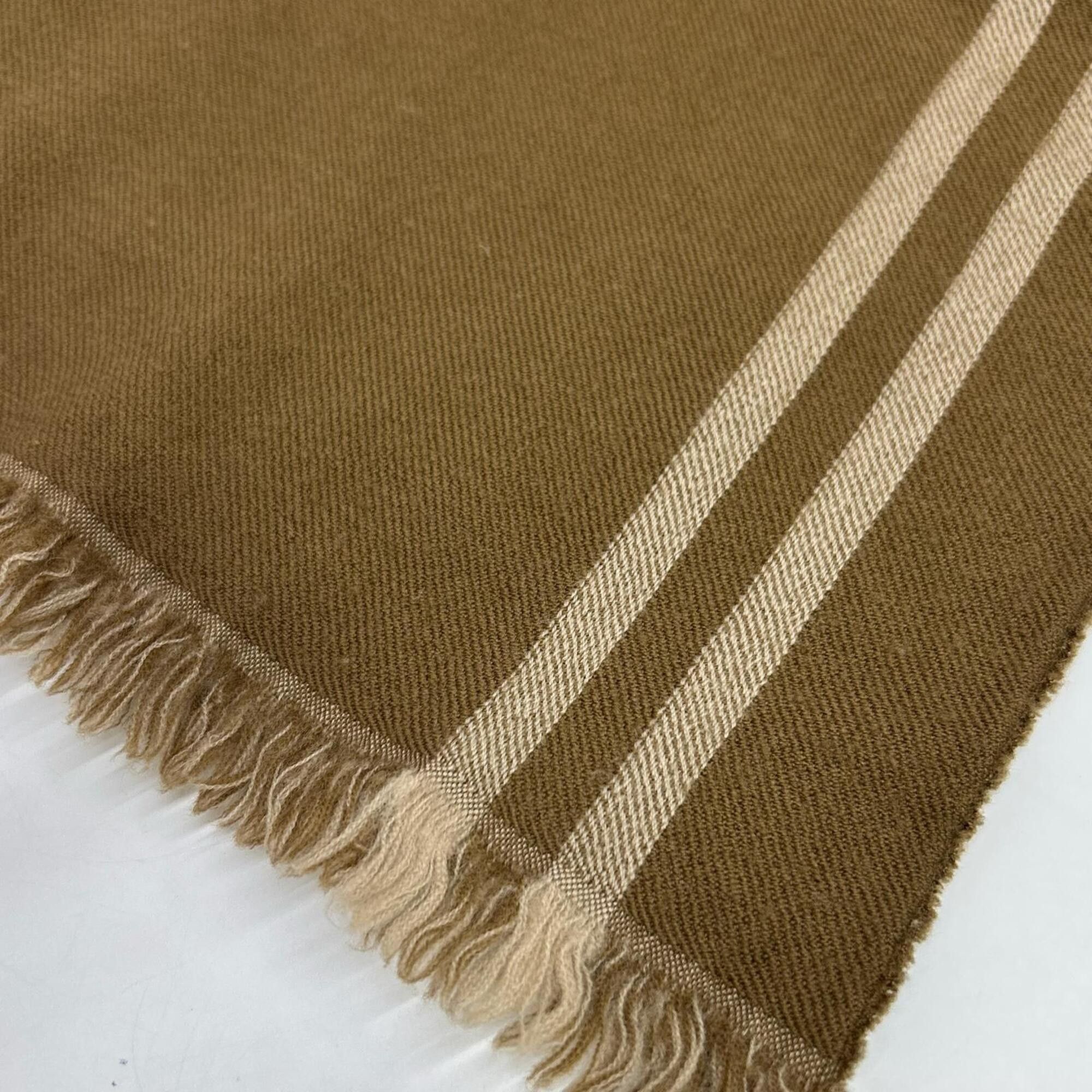 Gucci GUCCI GG pattern fringe wool scarf, brown, for women. Size ONE SIZE - 9 Thumbnail