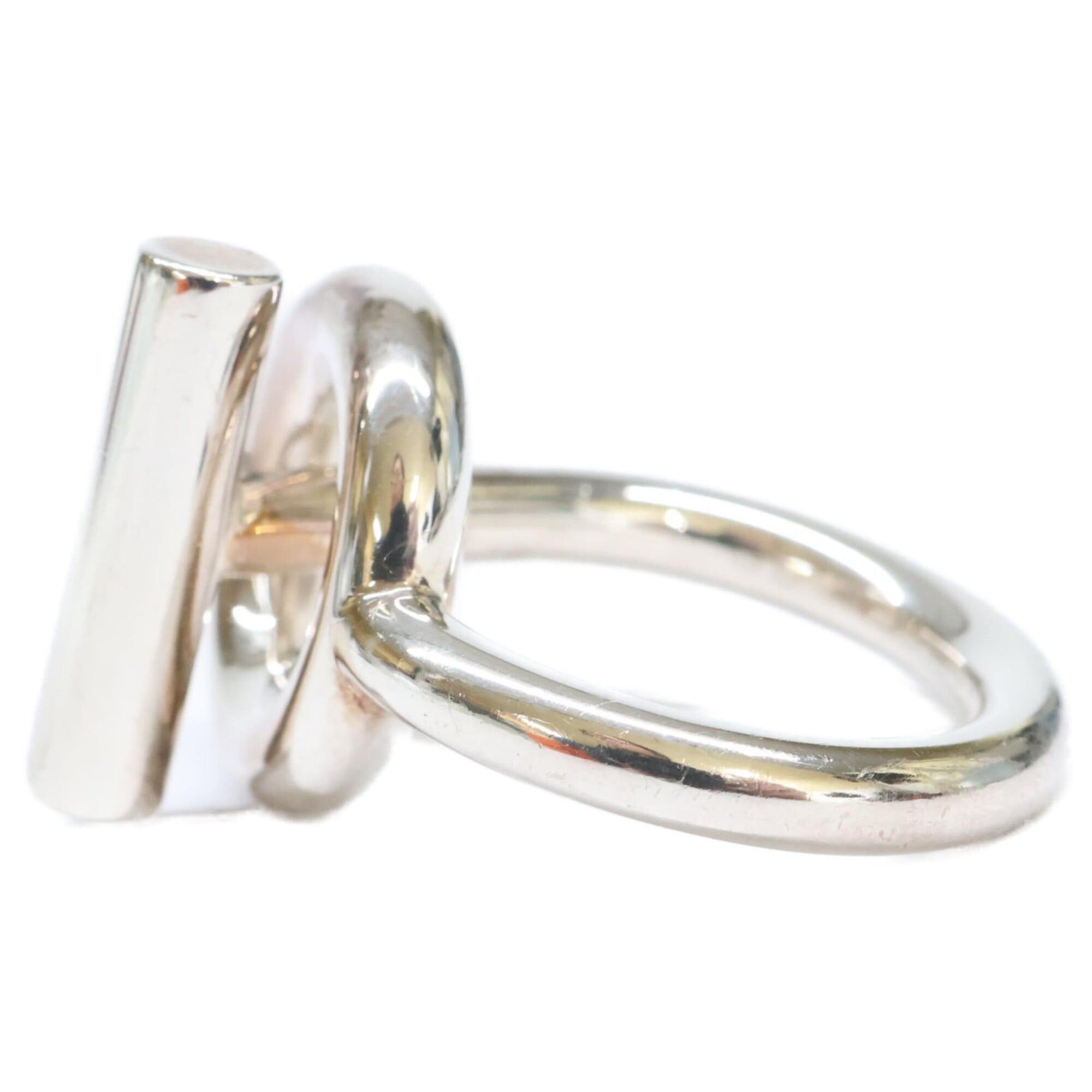Hermes HERMES Echappé MM Ring, Size 47, Silver, Women's Size ONE SIZE - 3 Thumbnail