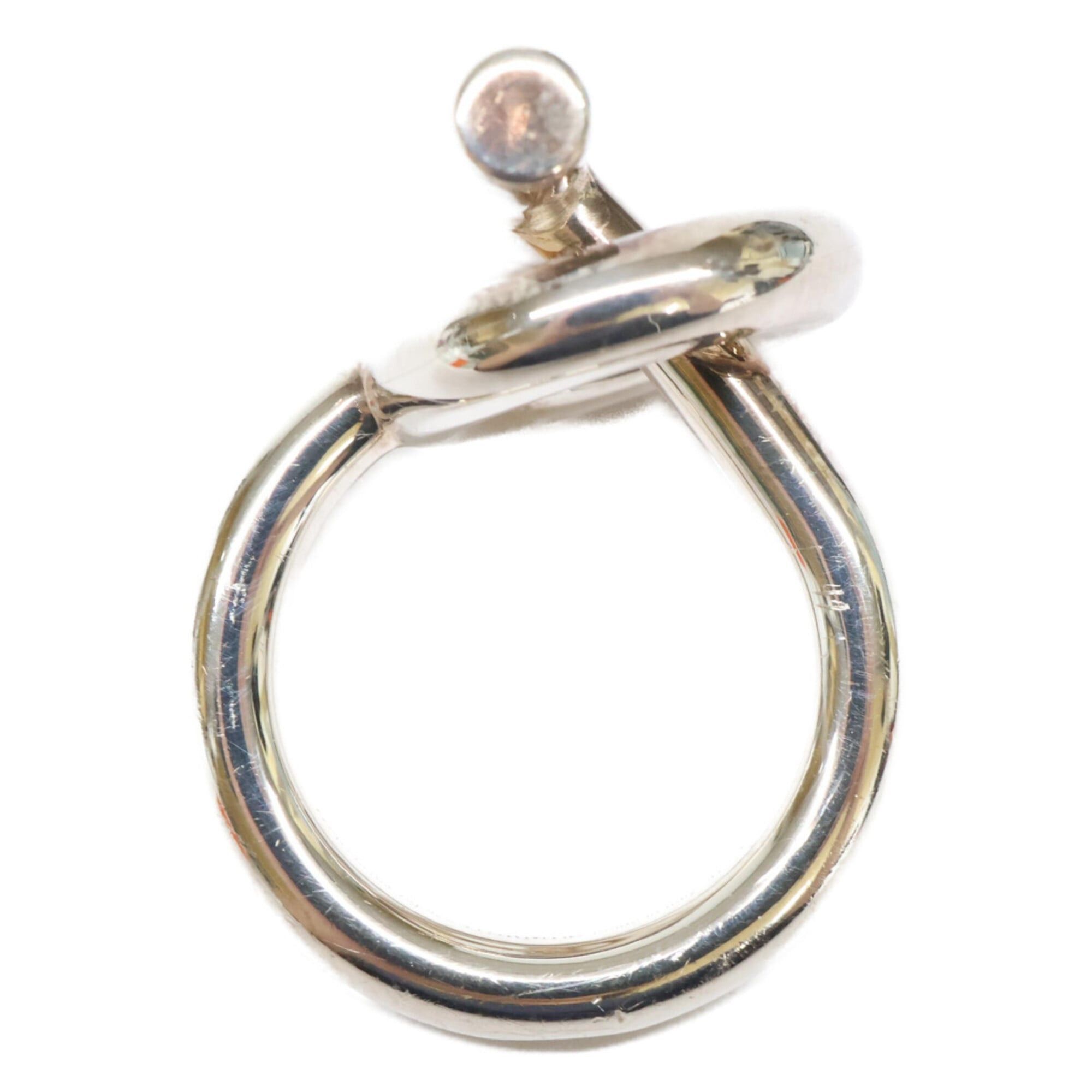 Hermes HERMES Echappé MM Ring, Size 47, Silver, Women's Size ONE SIZE - 6 Thumbnail