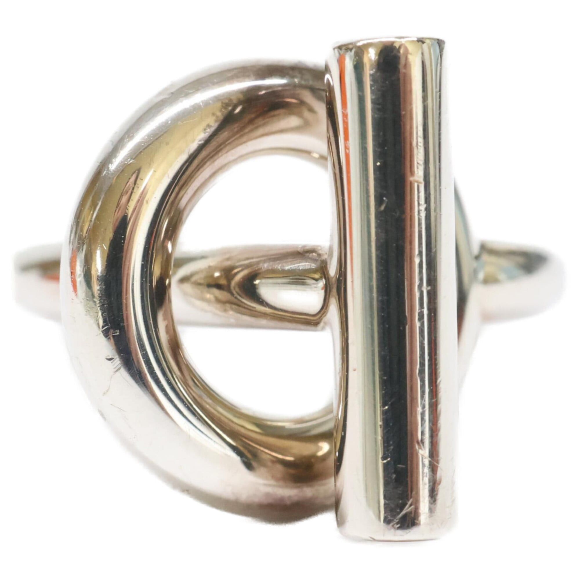 Hermes HERMES Echappé MM Ring, Size 47, Silver, Women's Size ONE SIZE - 2 Thumbnail