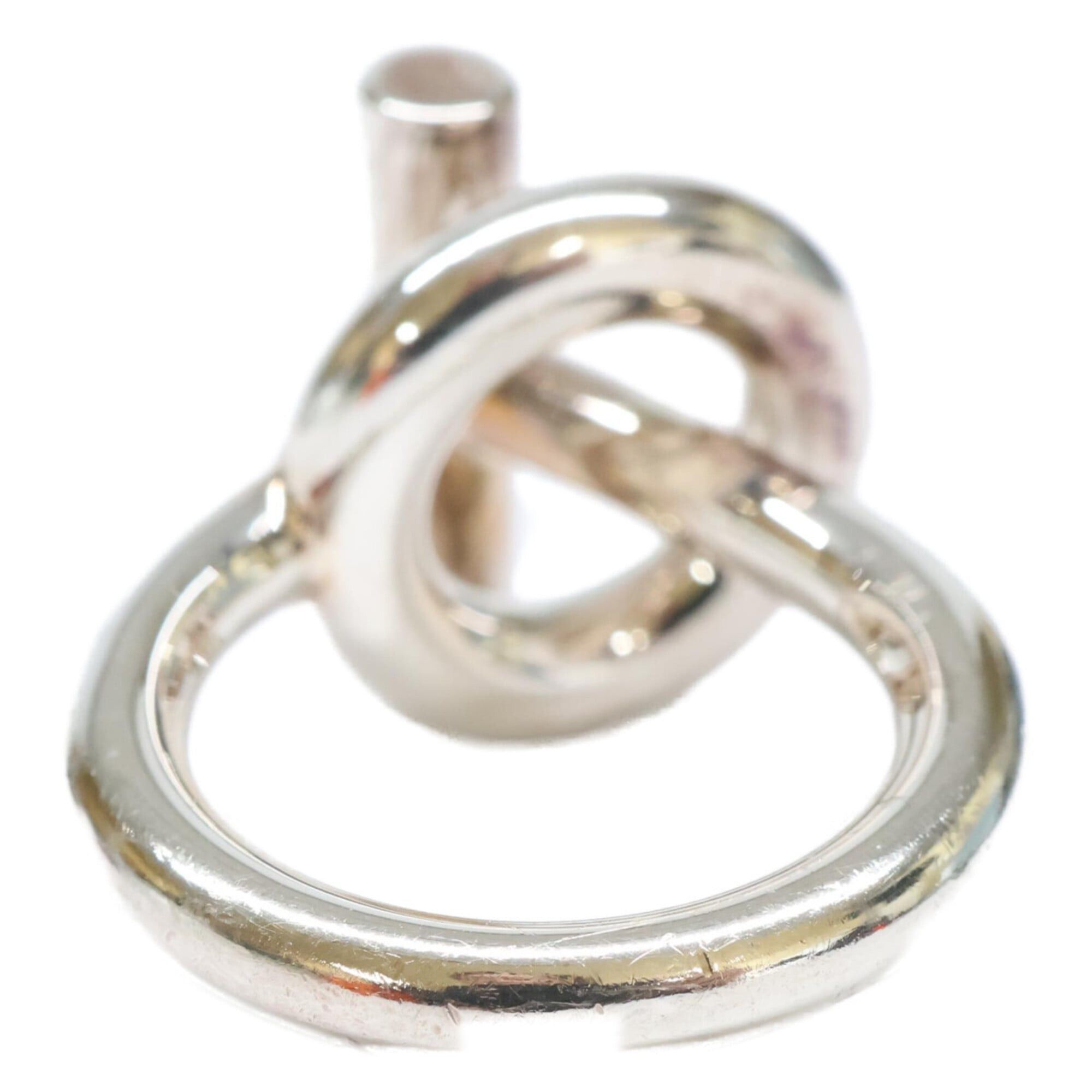 Hermes HERMES Echappé MM Ring, Size 47, Silver, Women's Size ONE SIZE - 4 Thumbnail
