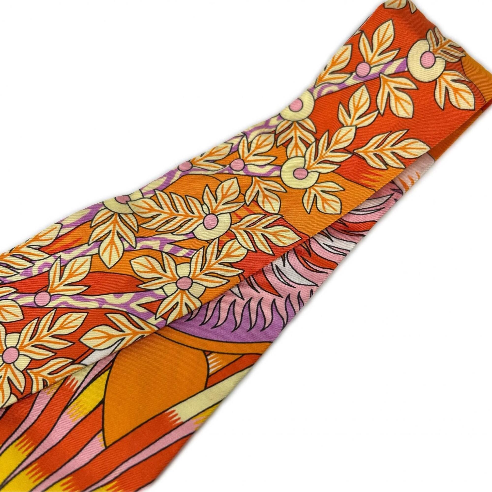 Hermes Hermes Orange Pegasus Spring Twilly Scarf Women's Size ONE SIZE - 8 Thumbnail