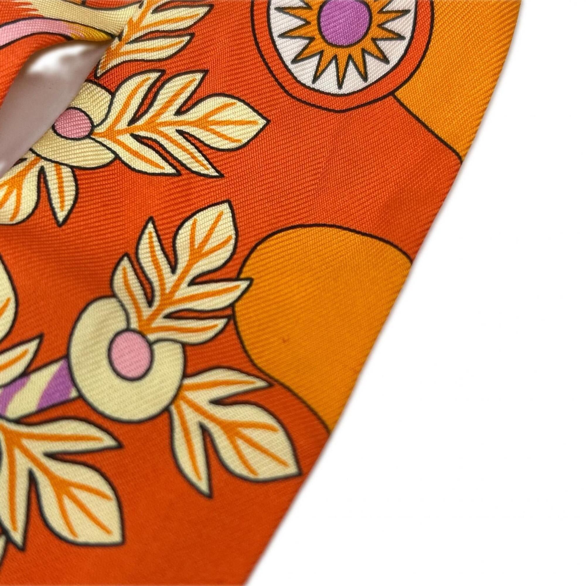 Hermes Hermes Orange Pegasus Spring Twilly Scarf Women's Size ONE SIZE - 6 Thumbnail