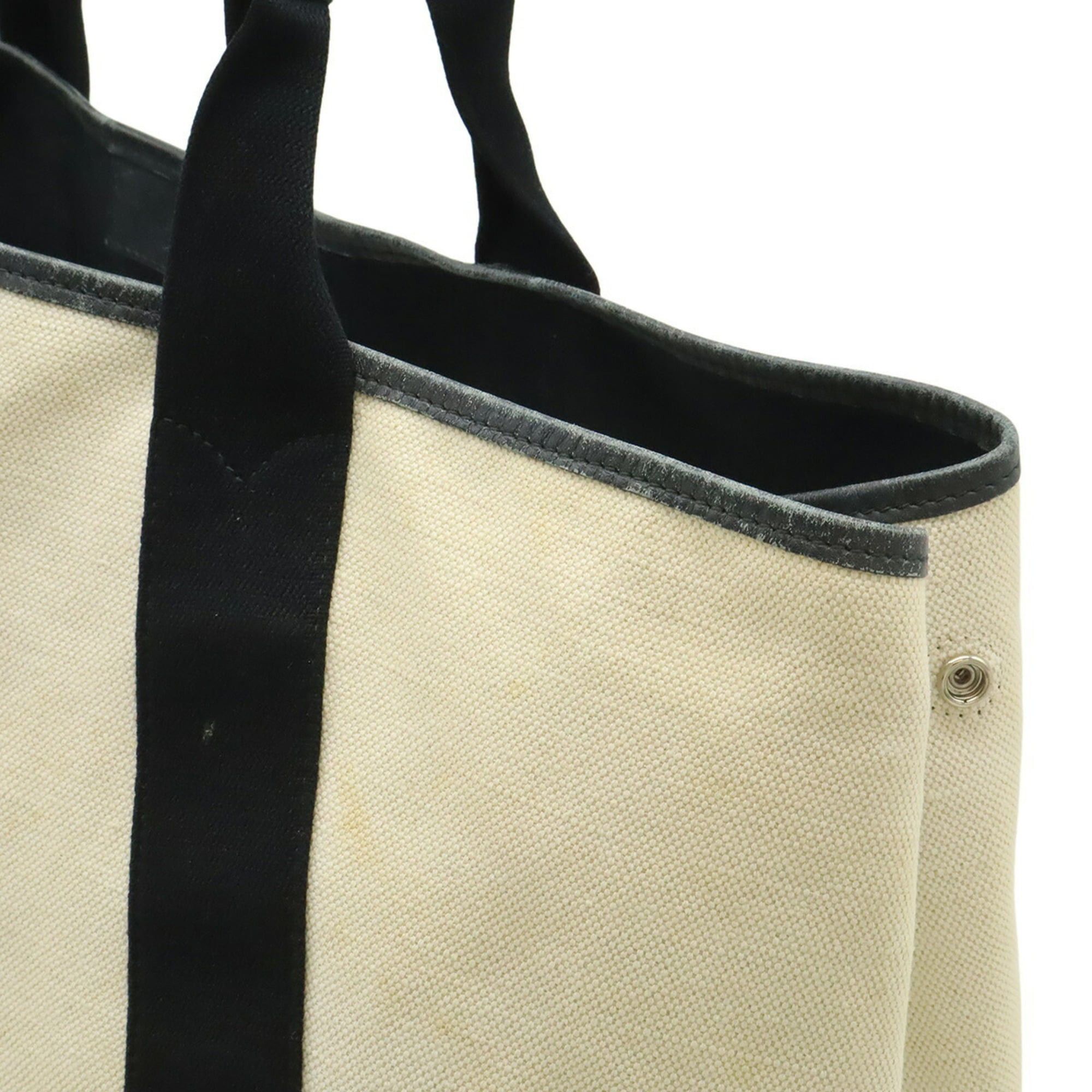 Balenciaga BALENCIAGA Cabas M Tote Bag/Shoulder Bag, Navy, Canvas/Leather, Natural Black, Handbag (Pouch missing), Item No. 339936 Size ONE SIZE - 7 Thumbnail
