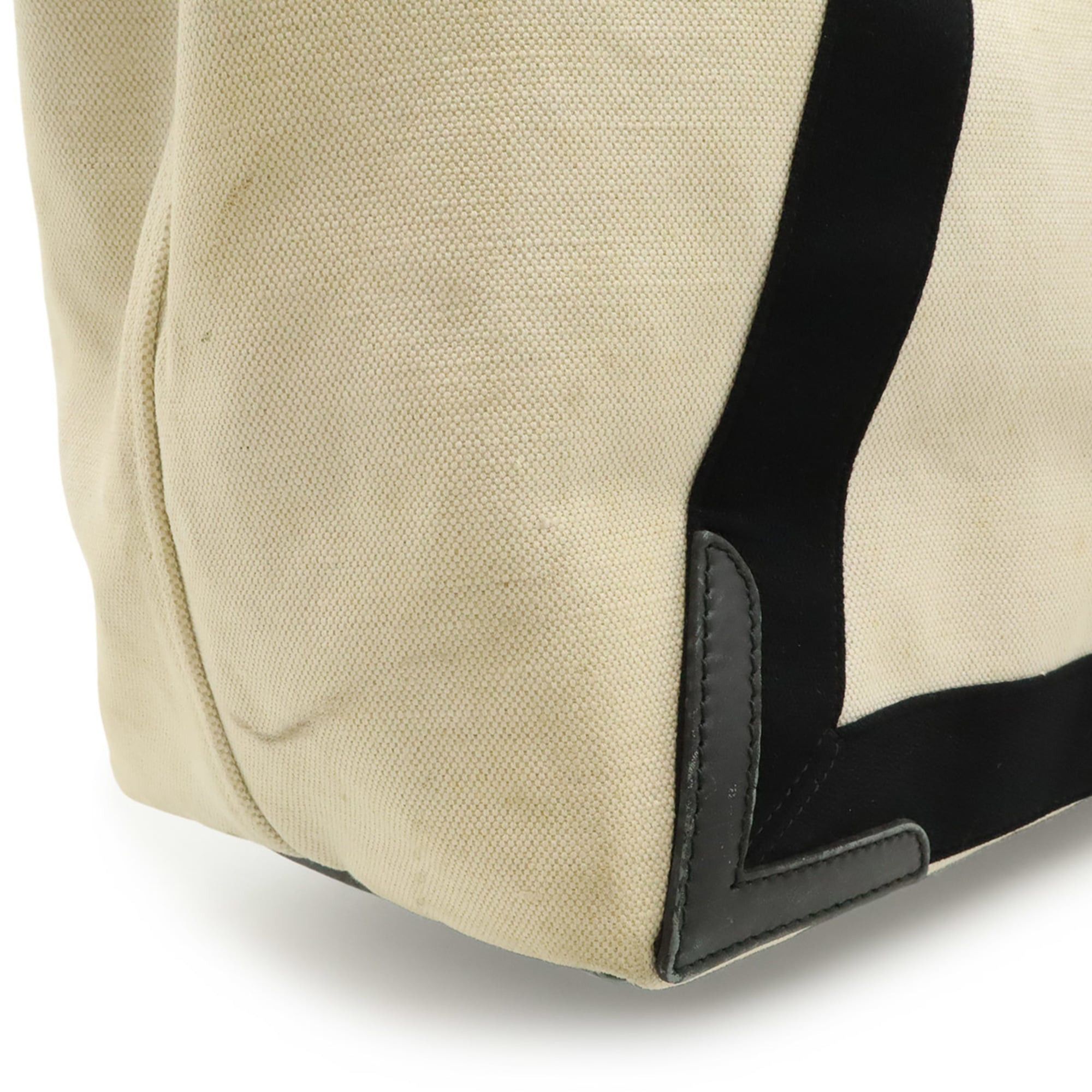 Balenciaga BALENCIAGA Cabas M Tote Bag/Shoulder Bag, Navy, Canvas/Leather, Natural Black, Handbag (Pouch missing), Item No. 339936 Size ONE SIZE - 8 Thumbnail