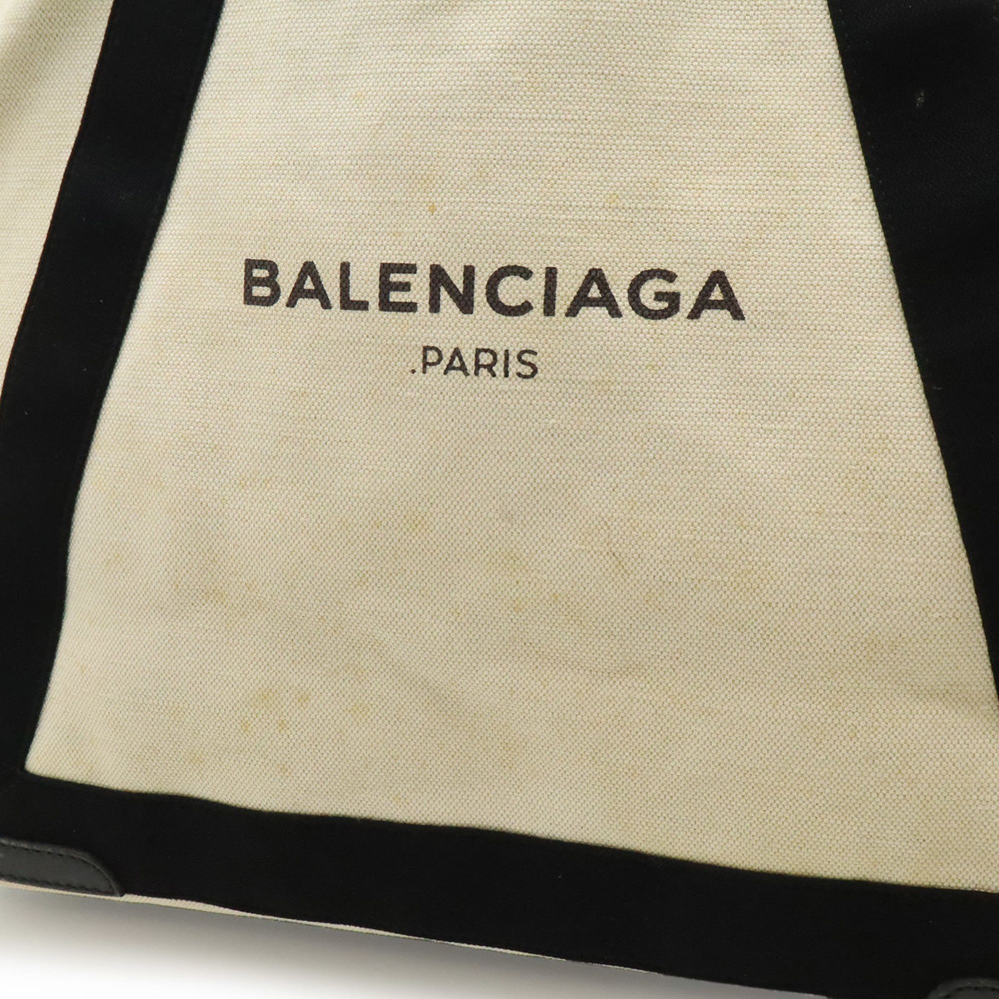 Balenciaga BALENCIAGA Cabas M Tote Bag/Shoulder Bag, Navy, Canvas/Leather, Natural Black, Handbag (Pouch missing), Item No. 339936 Size ONE SIZE - 10 Thumbnail