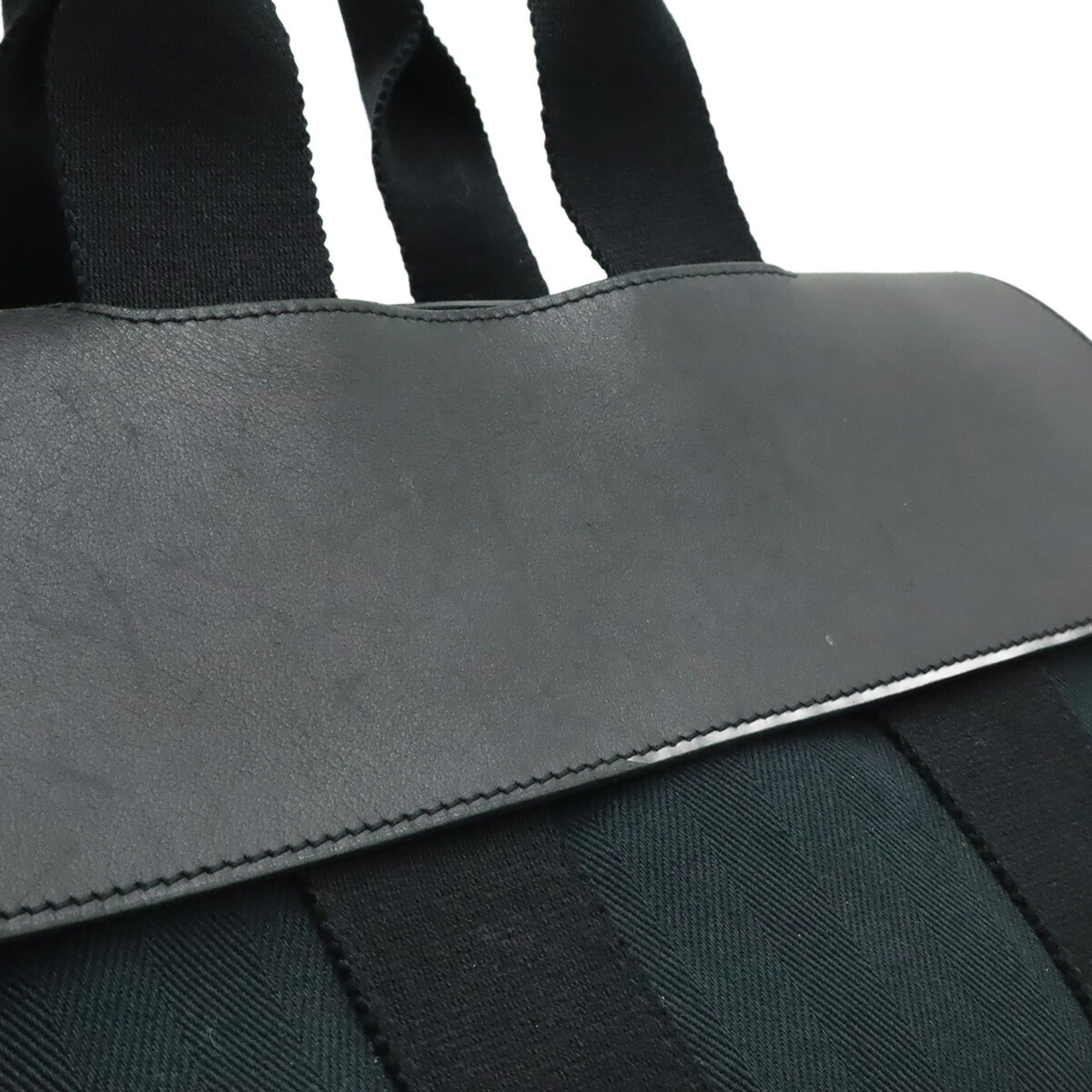 Hermes HERMES Valparaiso PM handbag/tote bag, Toile Chevron leather, black. (Pouch missing) Size ONE SIZE - 9 Thumbnail