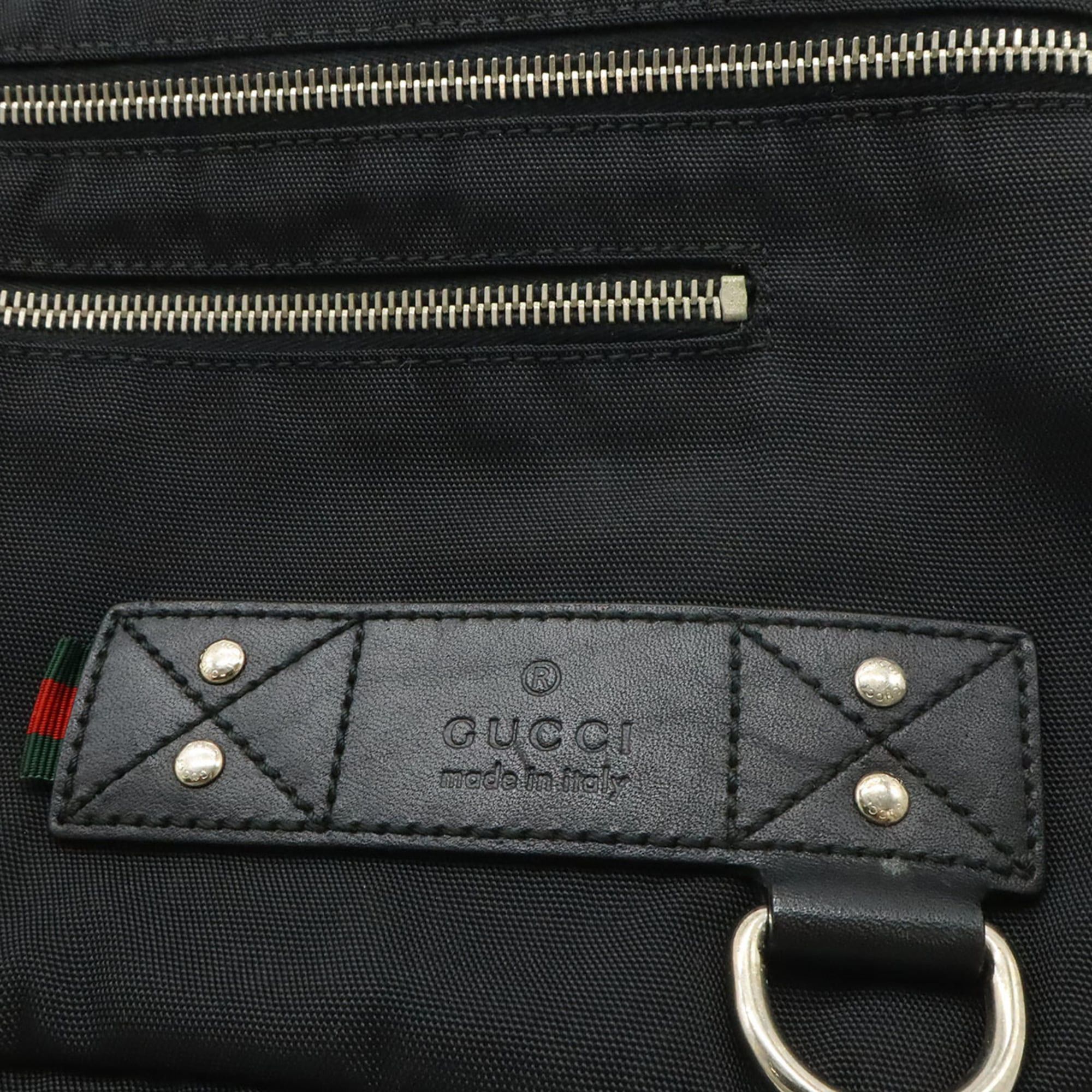 Gucci GUCCI bag, body waist pouch, hip nylon canvas, black, 246409 Size ONE SIZE - 8 Thumbnail