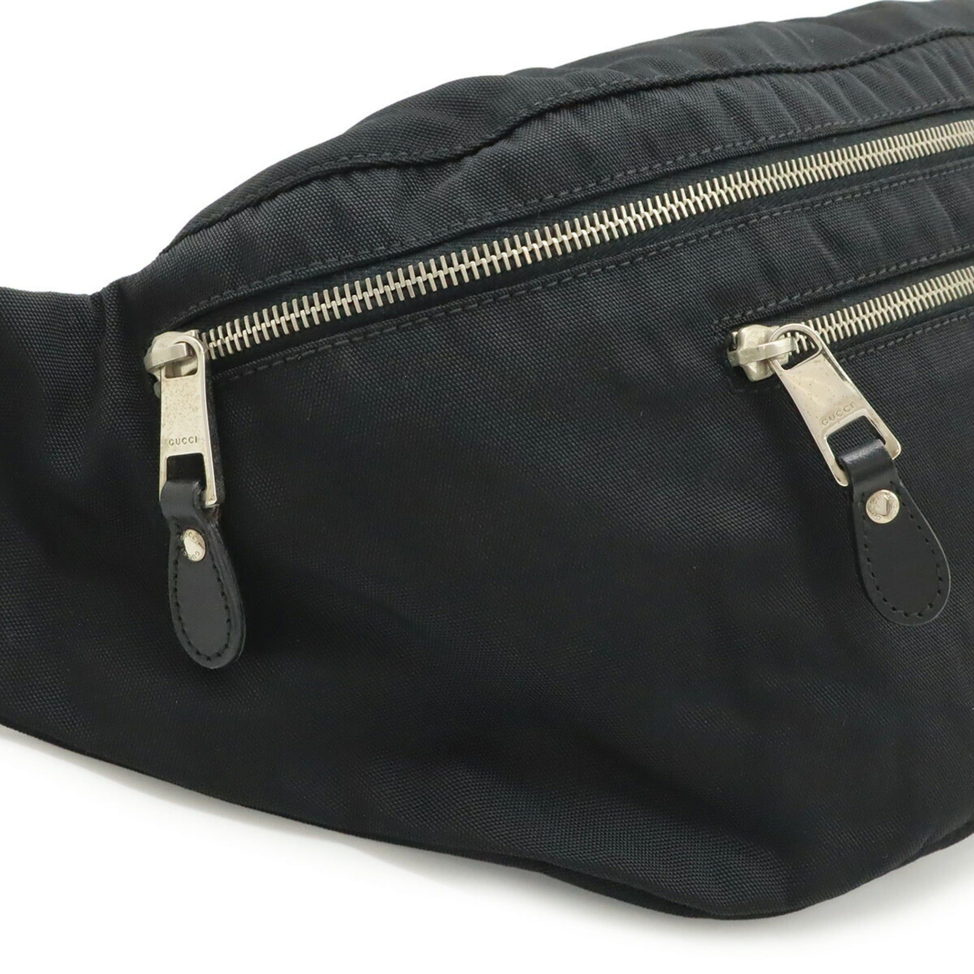 Gucci GUCCI bag, body waist pouch, hip nylon canvas, black, 246409 Size ONE SIZE - 6 Thumbnail