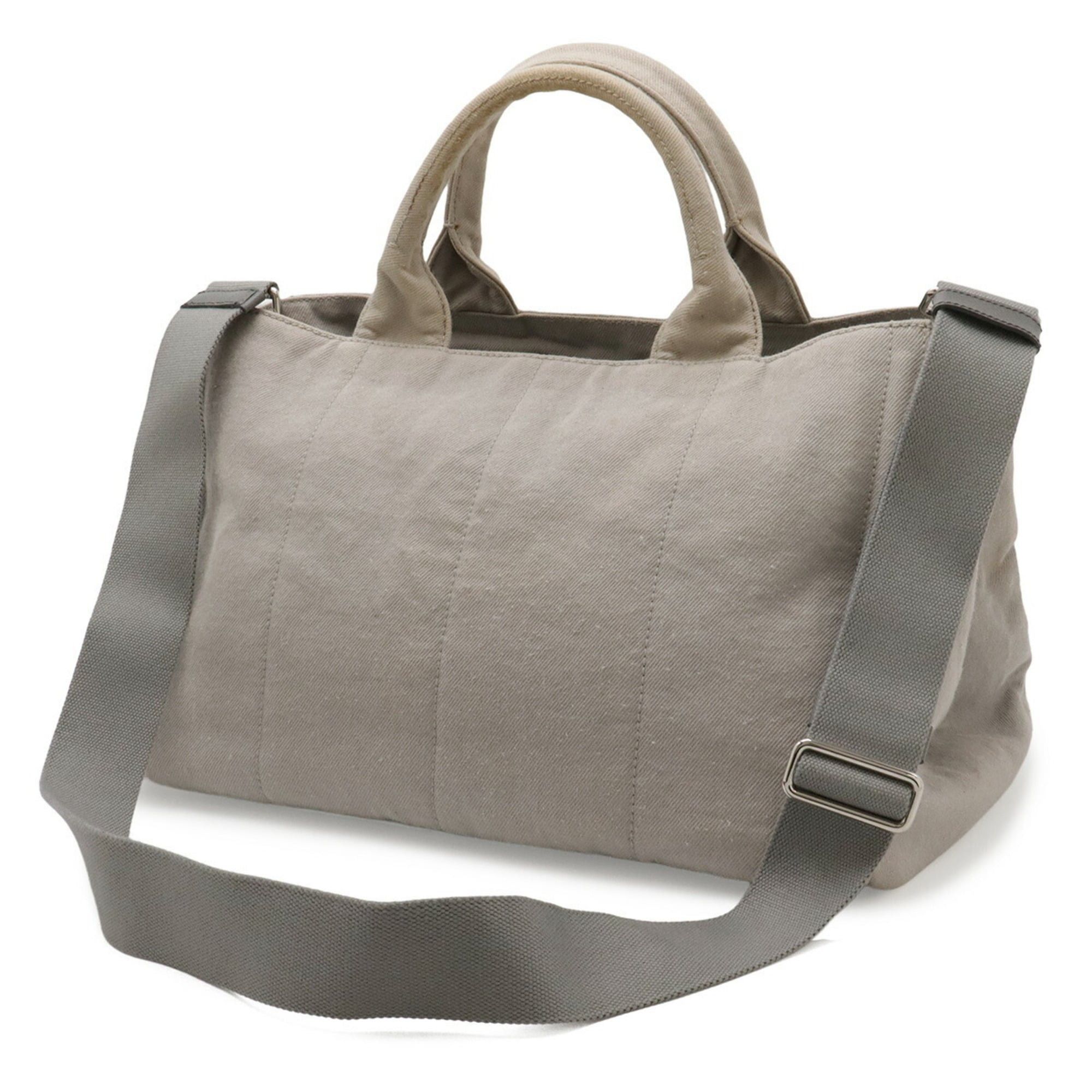 Prada PRADA Canapa bejeweled tote bag/shoulder bag, denim, NUBE light gray, purchased from an overseas boutique, B2642O Size ONE SIZE - 3 Thumbnail