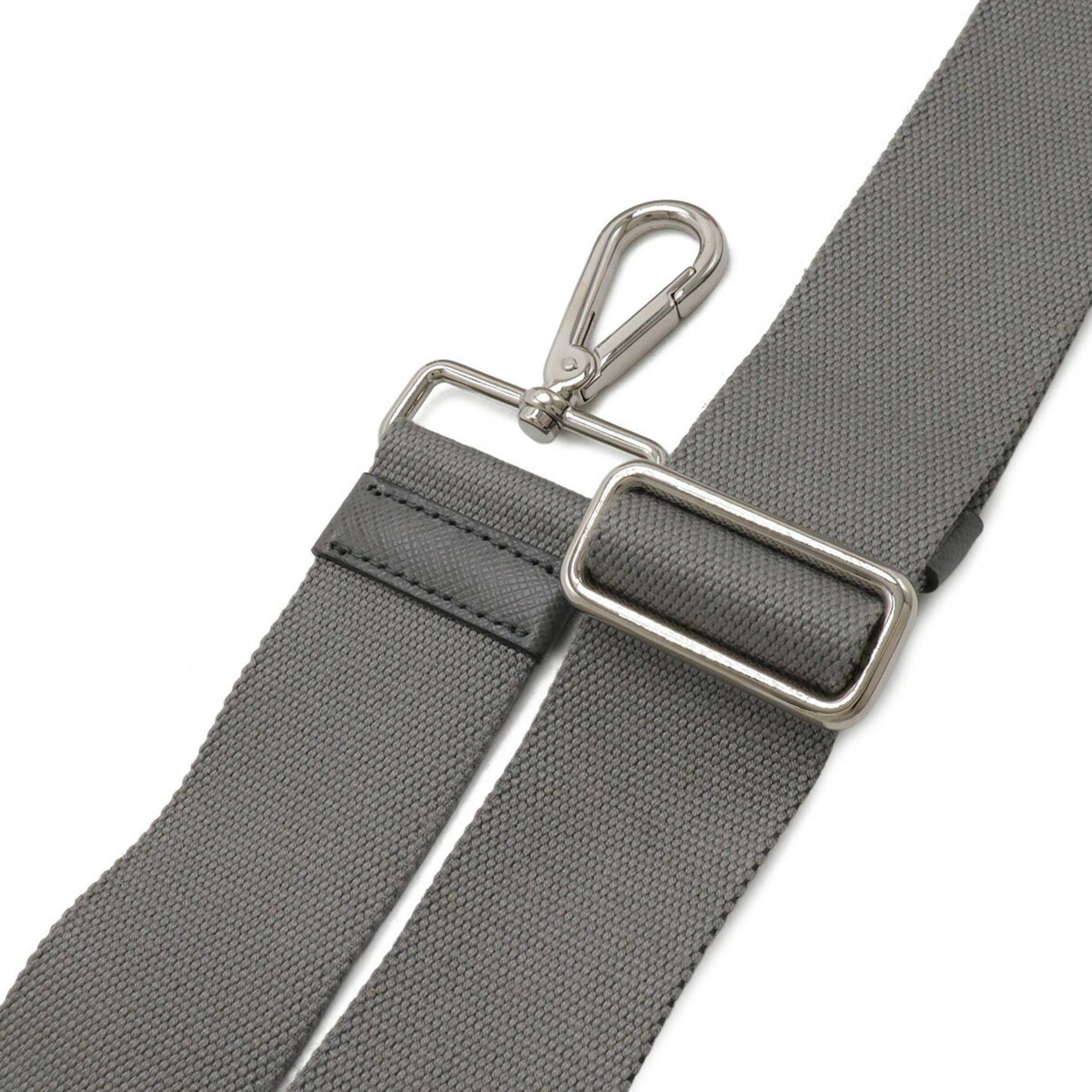 Prada PRADA Canapa bejeweled tote bag/shoulder bag, denim, NUBE light gray, purchased from an overseas boutique, B2642O Size ONE SIZE - 8 Thumbnail