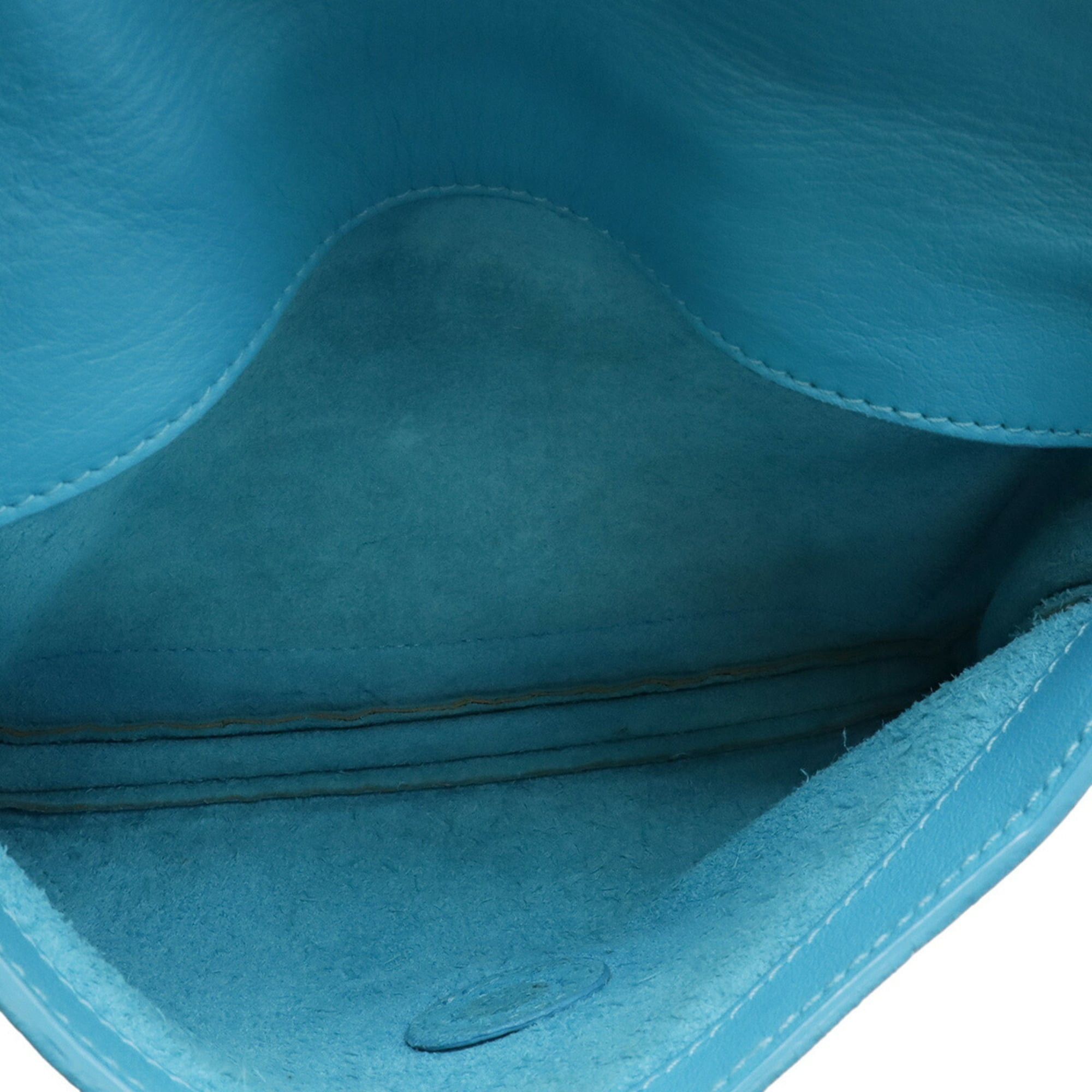 Balenciaga BALENCIAGA Paper Triple XS Shoulder Bag, Pouch, Clutch Leather, Turquoise Blue, Item Number 357321 Size ONE SIZE - 9 Thumbnail