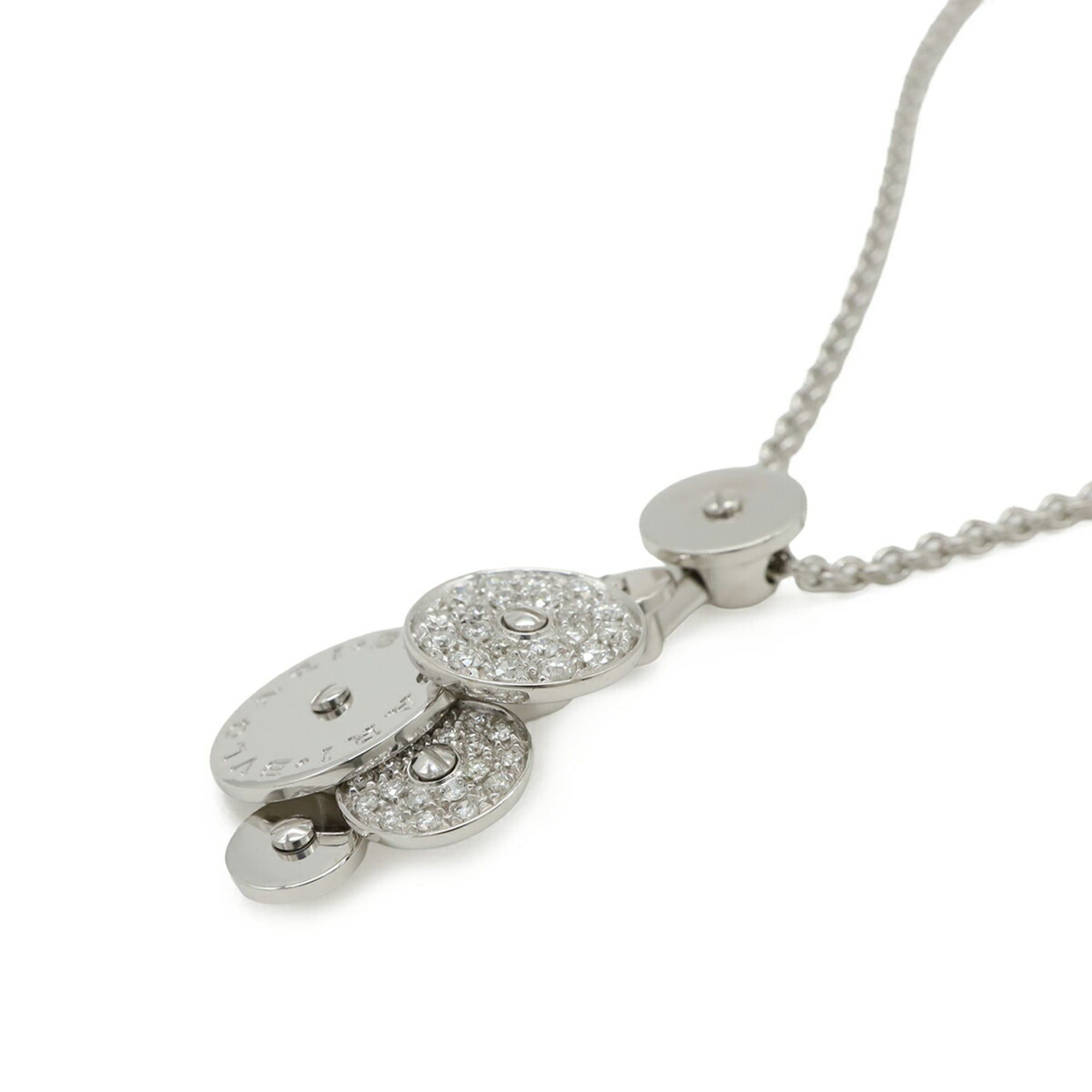 Bvlgari BVLGARI Bulgari Cycladi Necklace Pendant 18KWG 750WG White Gold Diamond Size ONE SIZE - 4 Thumbnail