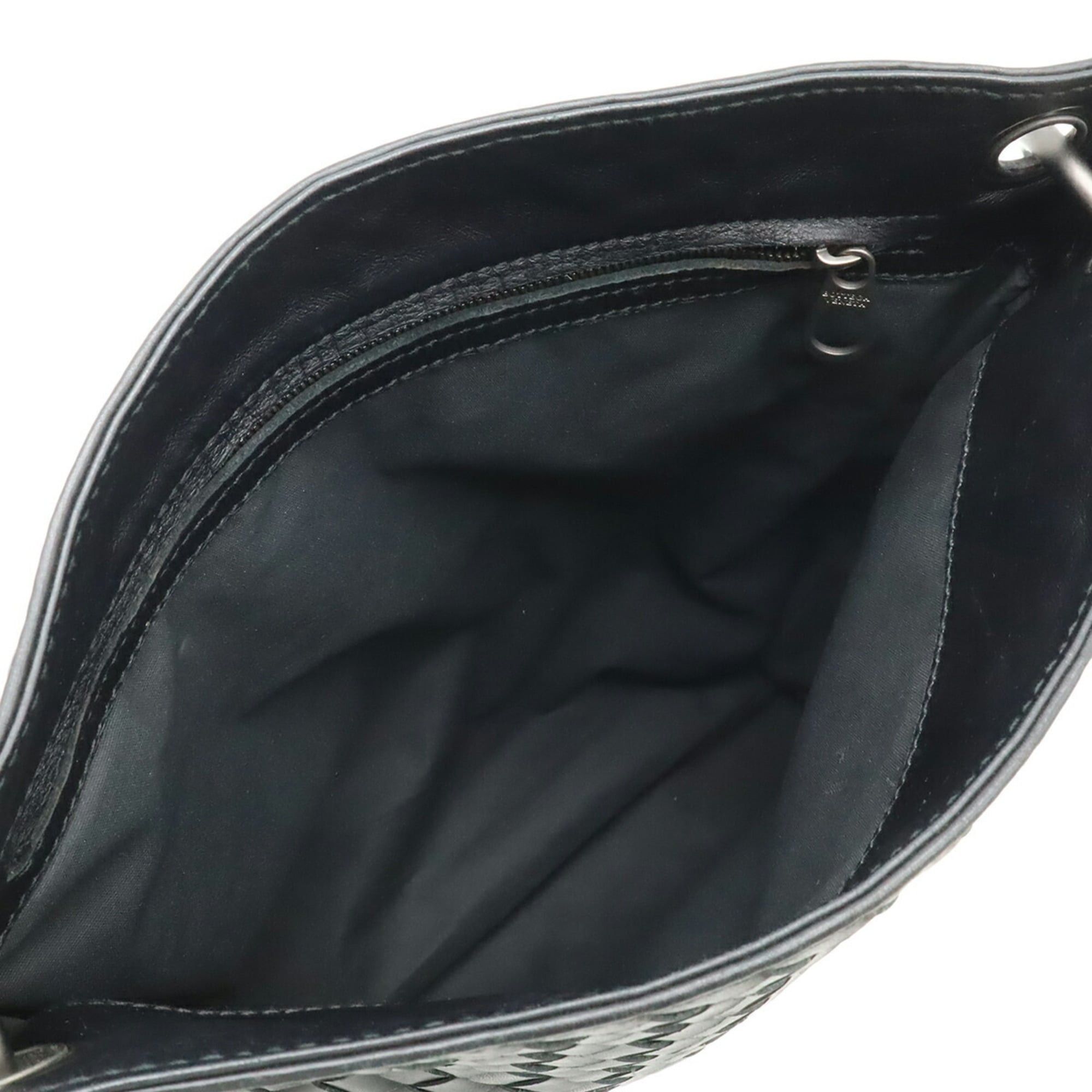 Bottega Veneta Bottega Veneta Intrecciato Shoulder Bag Leather Black 172736 Size ONE SIZE - 7 Thumbnail