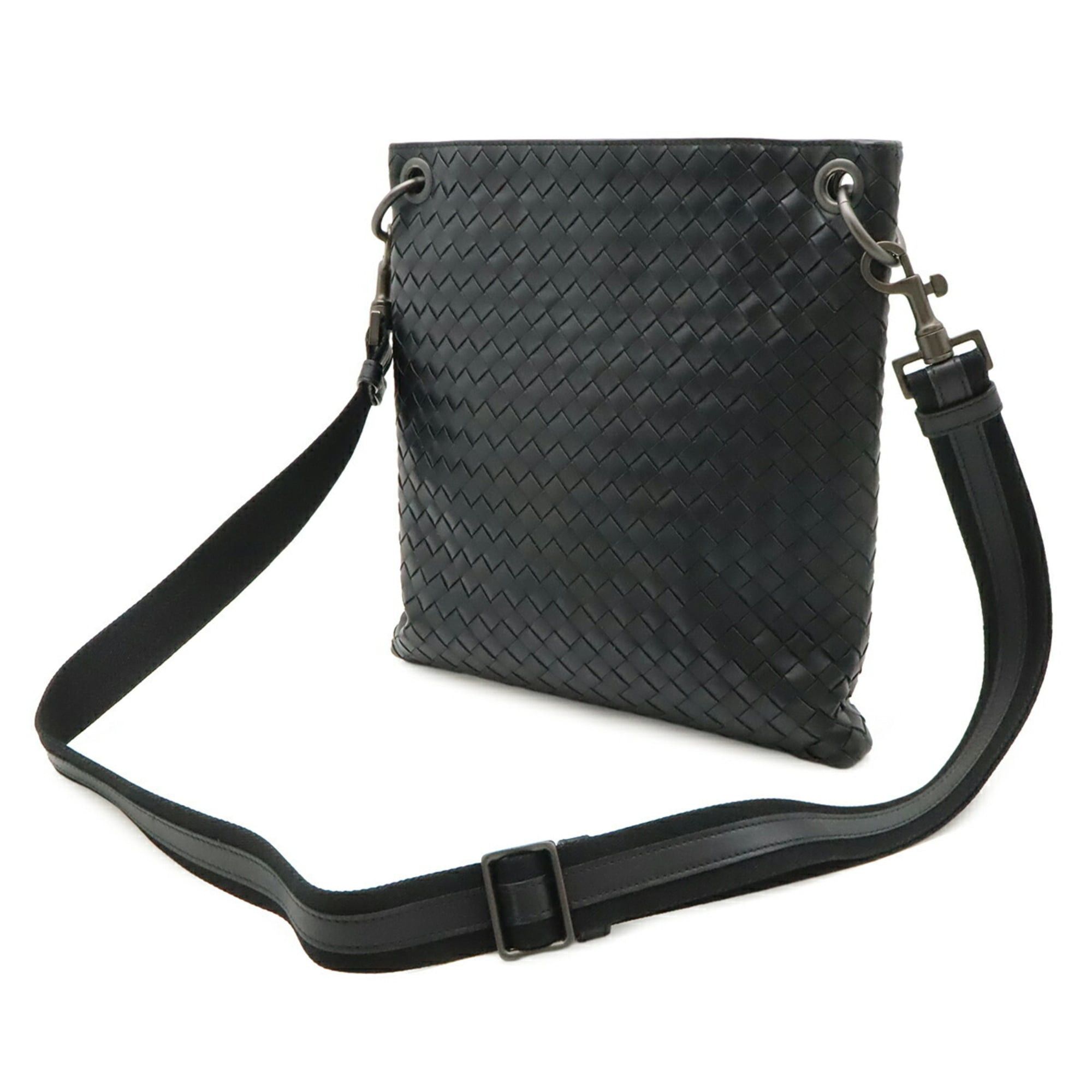 Bottega Veneta Bottega Veneta Intrecciato Shoulder Bag Leather Black 172736 Size ONE SIZE - 3 Thumbnail