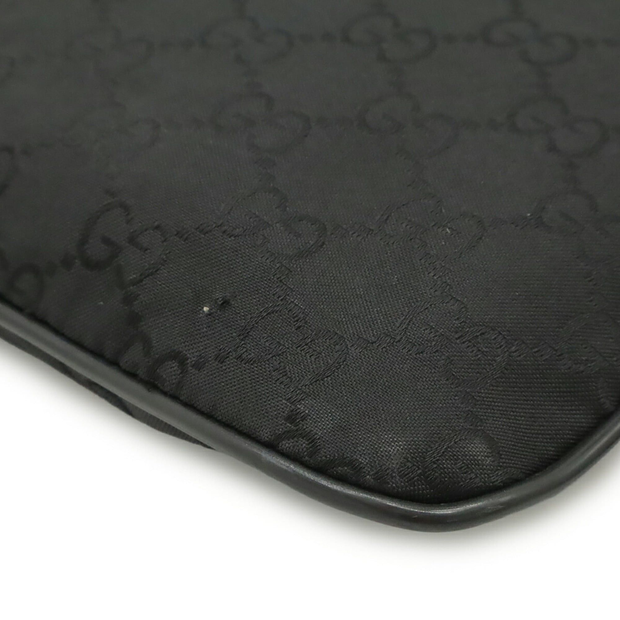Gucci GUCCI GG Nylon Shoulder Bag, Sacoche, Leather, Black/Gray, 449183 Size ONE SIZE - 4 Thumbnail