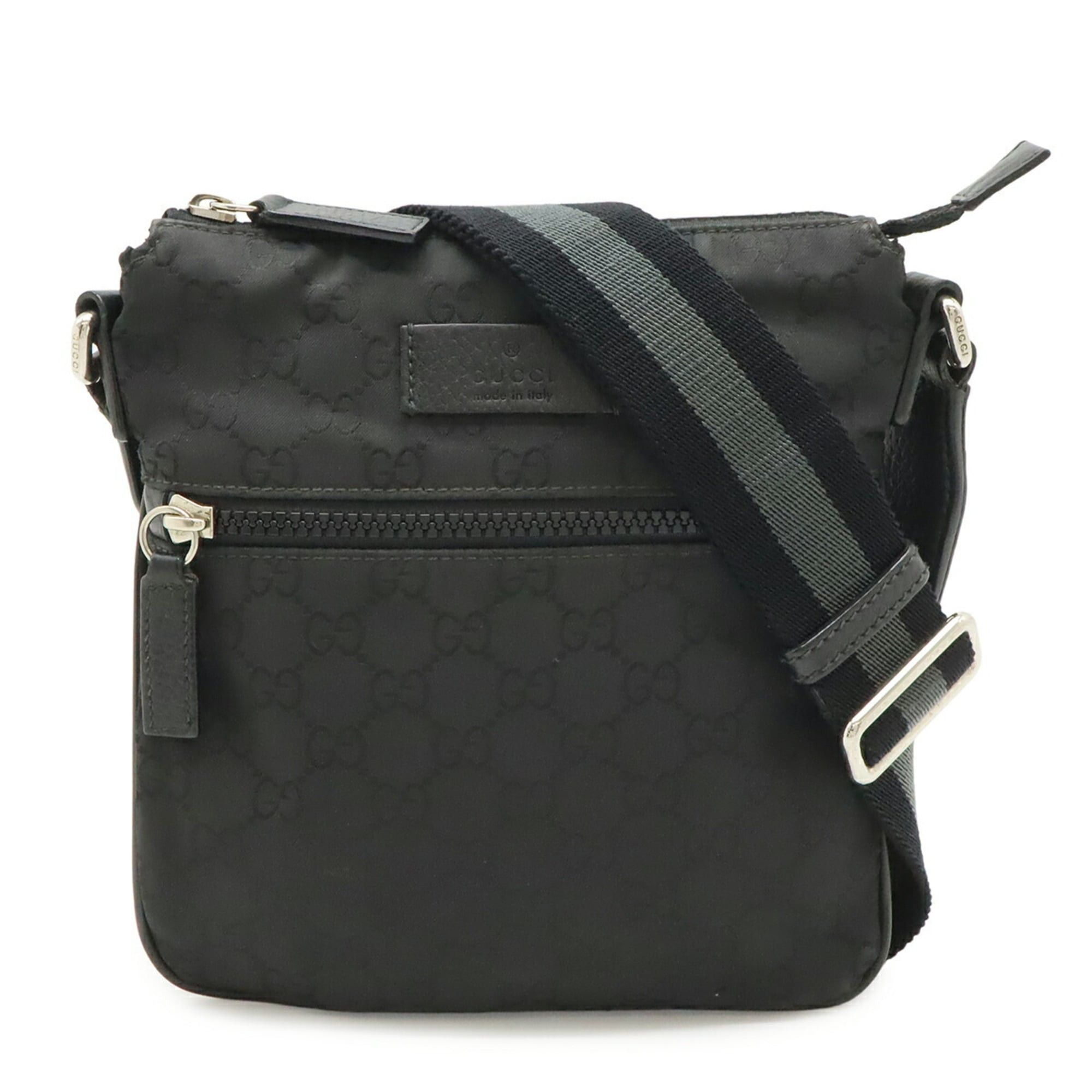 Gucci GUCCI GG Nylon Shoulder Bag, Sacoche, Leather, Black/Gray, 449183 Size ONE SIZE - 2 Thumbnail