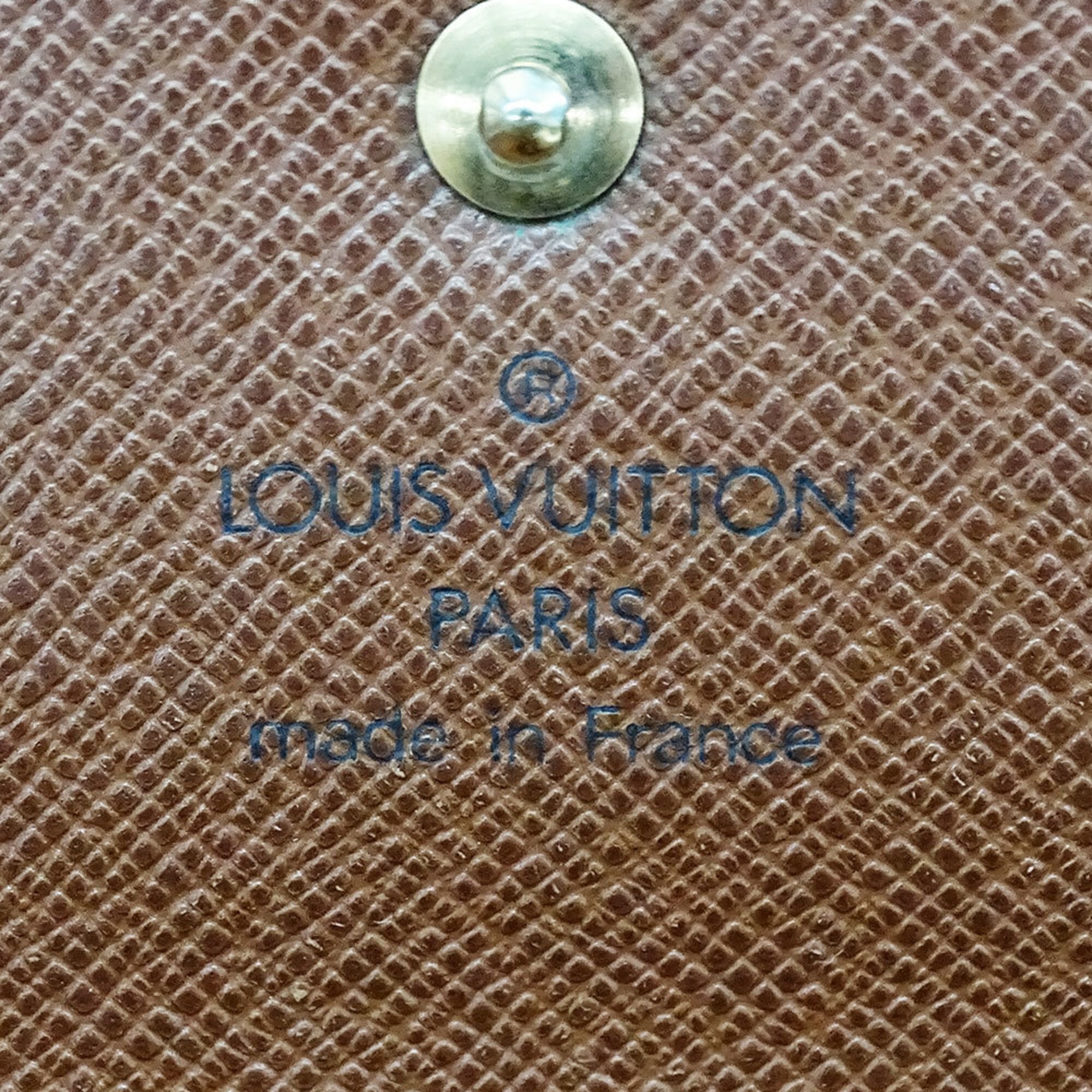 Louis Vuitton Louis Vuitton Women's and Men's Tri-fold Wallet, Monogram Canvas, Portefeuille Tresor Etui Chequier, Brown, M61200 Size ONE SIZE - 10 Thumbnail