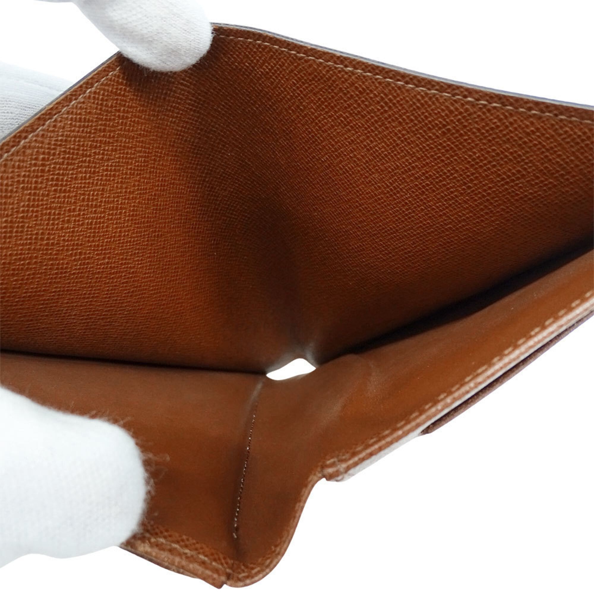 Louis Vuitton Louis Vuitton Women's and Men's Tri-fold Wallet, Monogram Canvas, Portefeuille Tresor Etui Chequier, Brown, M61200 Size ONE SIZE - 6 Thumbnail
