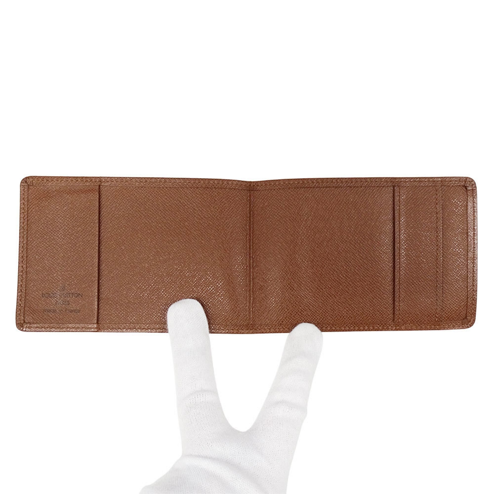 Louis Vuitton Louis Vuitton Women's and Men's Tri-fold Wallet, Monogram Canvas, Portefeuille Tresor Etui Chequier, Brown, M61200 Size ONE SIZE - 9 Thumbnail