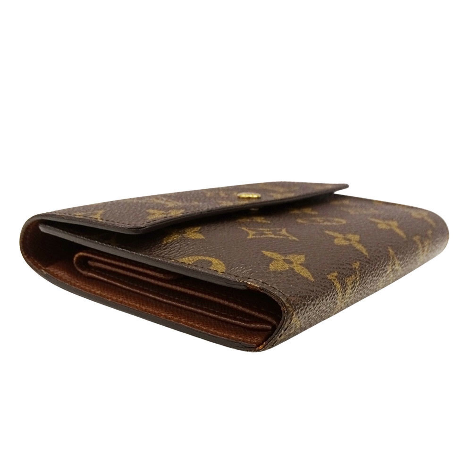 Louis Vuitton Louis Vuitton Women's and Men's Tri-fold Wallet, Monogram Canvas, Portefeuille Tresor Etui Chequier, Brown, M61200 Size ONE SIZE - 3 Thumbnail